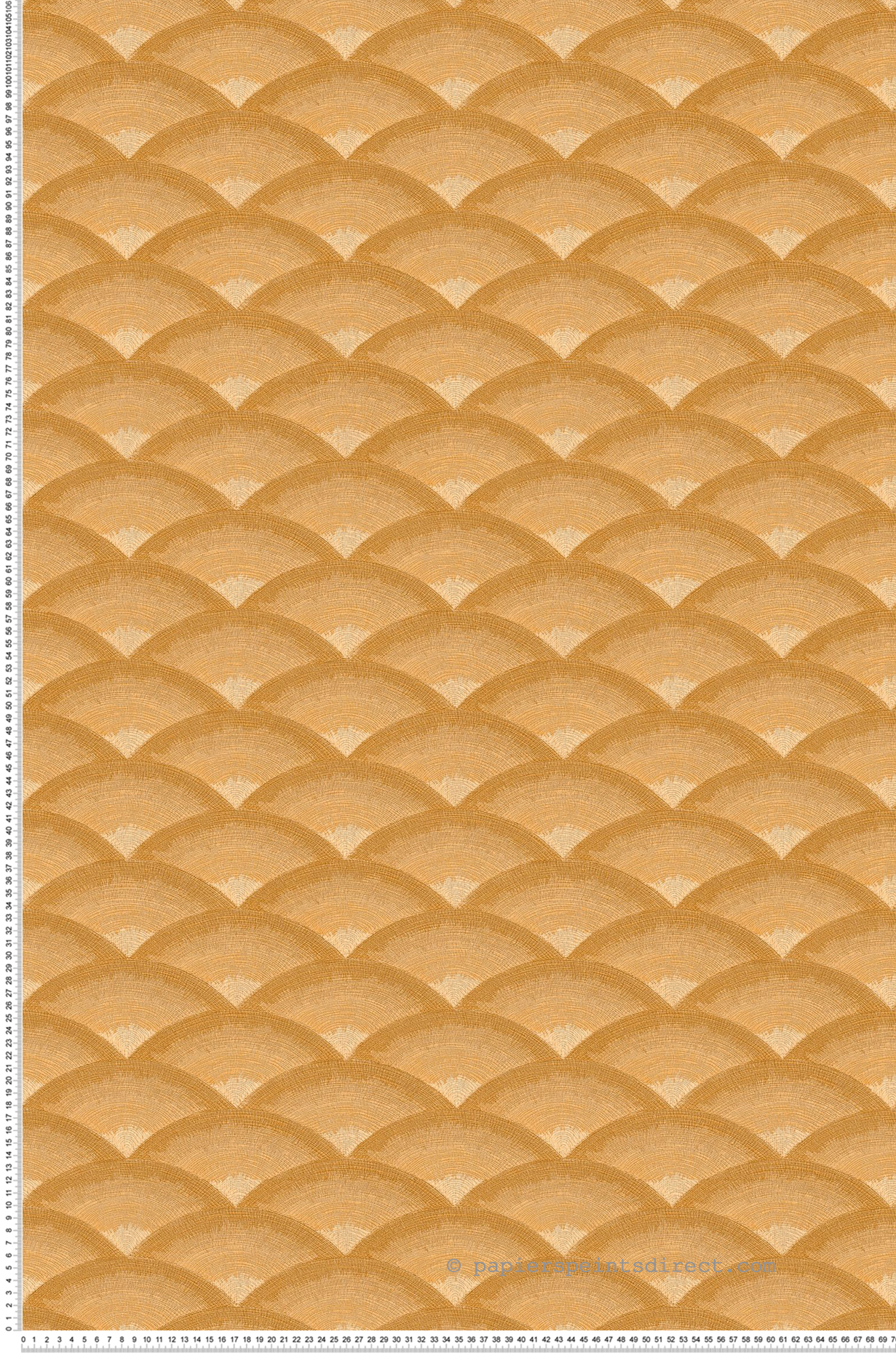 Papier peint Eventail Nami ambre - Légendes de Casamance | Réf. CAS-70091222