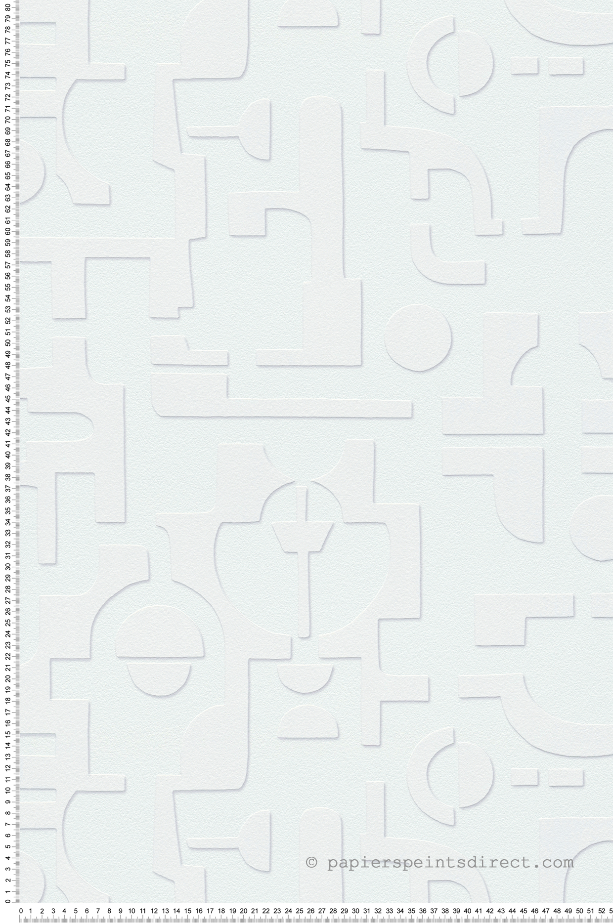 Papier peint Géométrique Empreintes blanc - Abaca de Lutèce | Réf. LTC-51232500