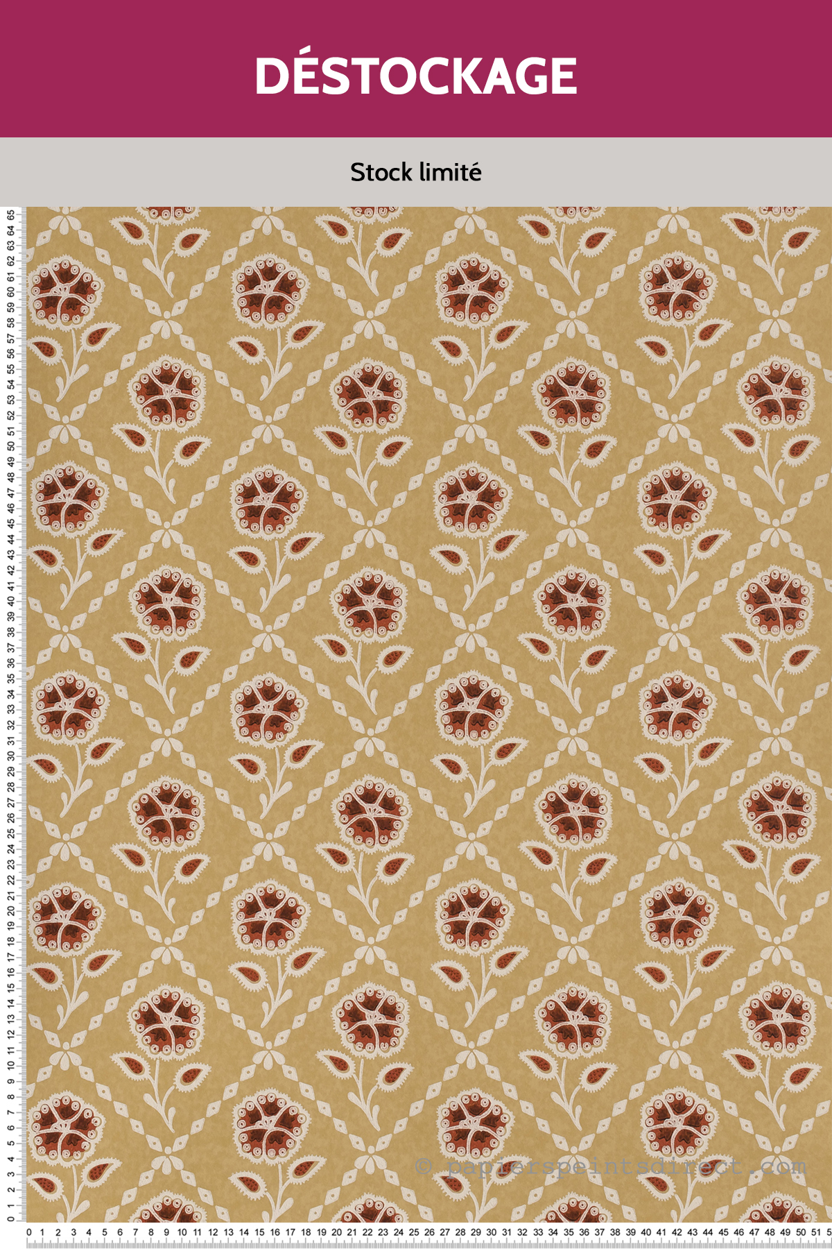 Papier peint Destockage - Whitehall Cedar - Revolution Papers de Little Greene