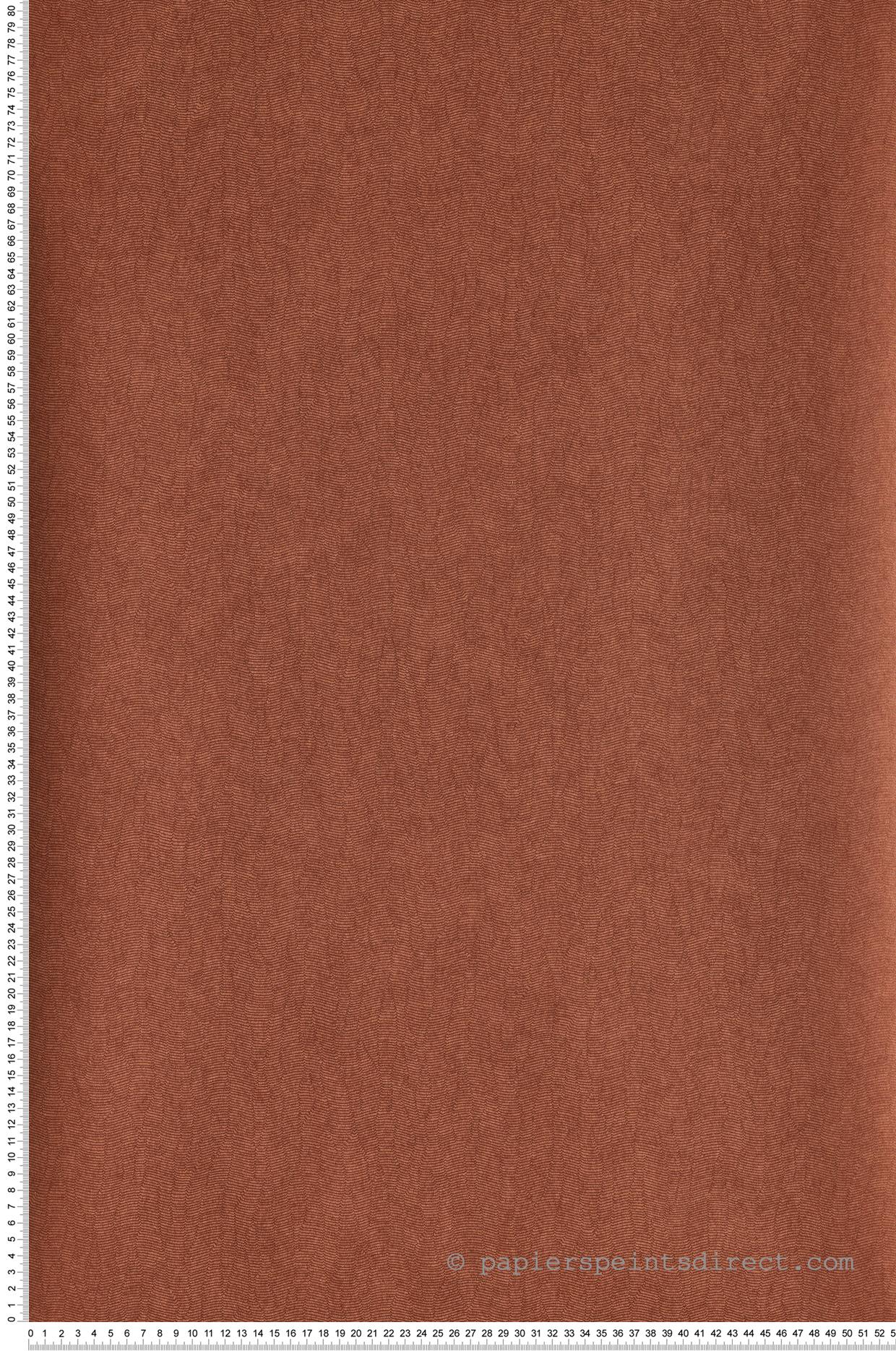 Papier peint Faux Uni Gallant Ondulation terracotta - Orphée de Casamance | Réf. CAS-72342578