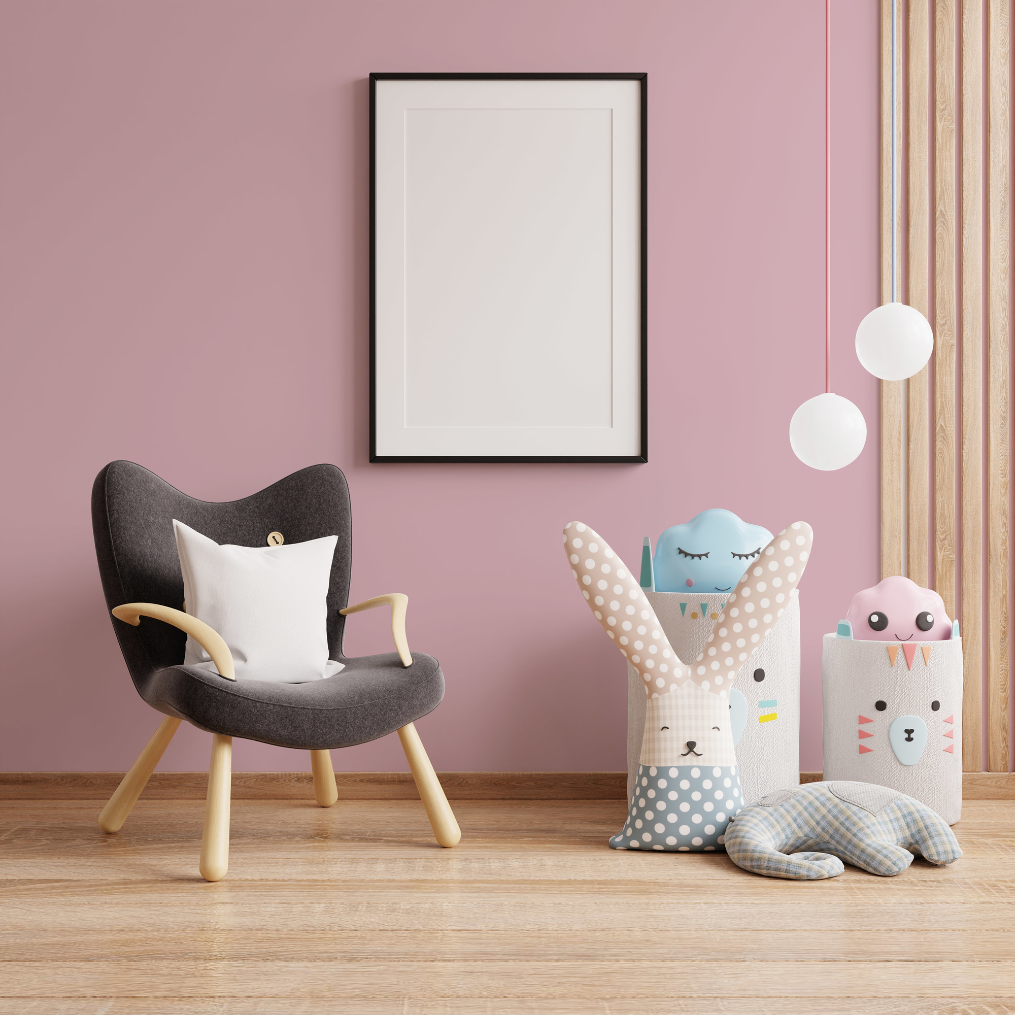 Photo numéro 2 d'une pièce avec un mur peint avec la peinture  Puro rose lovely rose  - c2009