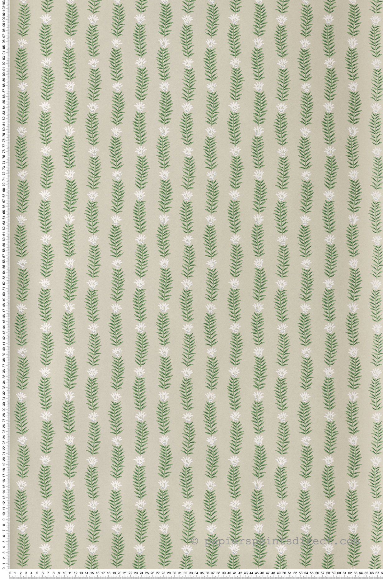 Papier peint Petite Feuille Eden beige - Rifle Paper Co. 2 de York (Initiales) | Réf. INI-RP7339