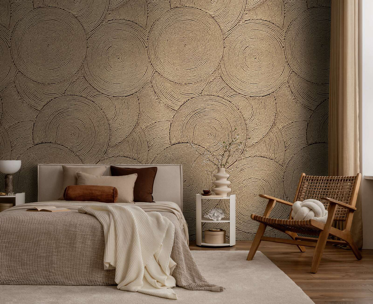 Papier peint panoramique Fibres Tressées beige - Vibes & Styles d'A.S. Création AMB4| Réf. AS-792181