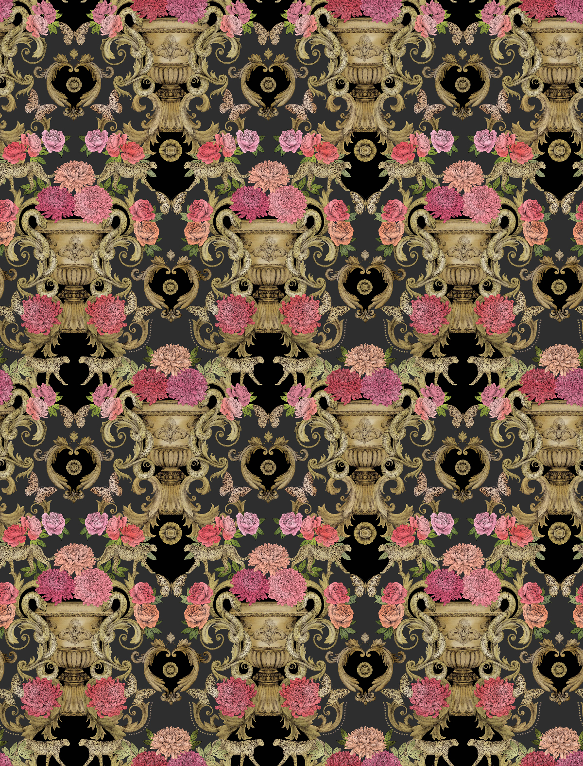 Papier peint Exotique Château noir - DayDreams et The Wallpaper Collection de Matthew Williamson AMB | Réf. OSB-W7490-02