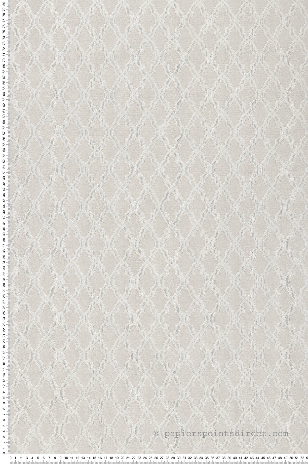 Papier peint Art Déco Médaillon argenté beige - Scala de Montecolino | Réf. MC-28832