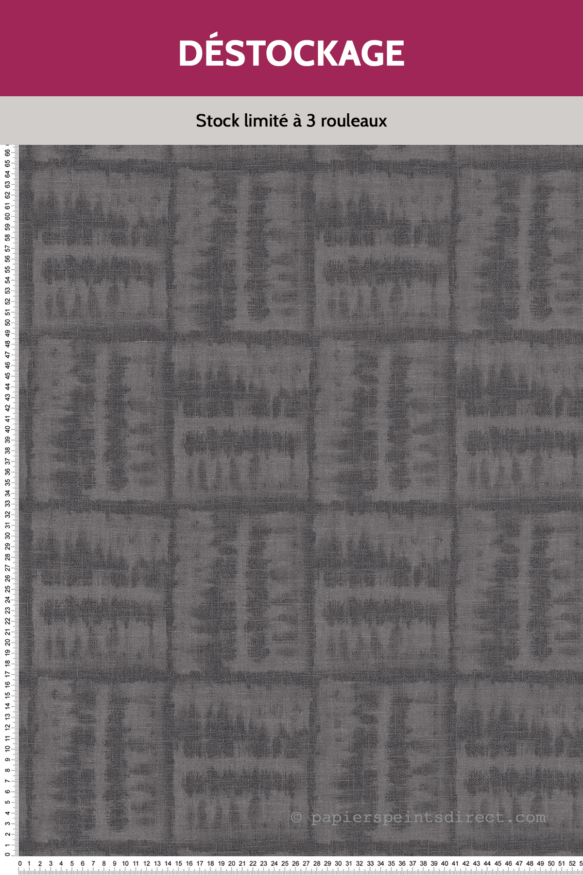 Papier peint Destockage - Contemporain Damier noir - Linen Style