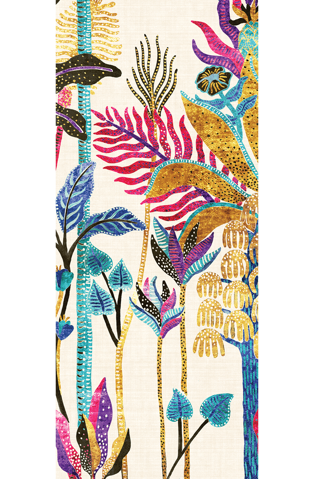 Papier peint panoramique Arbres Tropicaux Parque multicolore - A H300 - Havana de Masureel | Réf. MAS-DGHAV2041