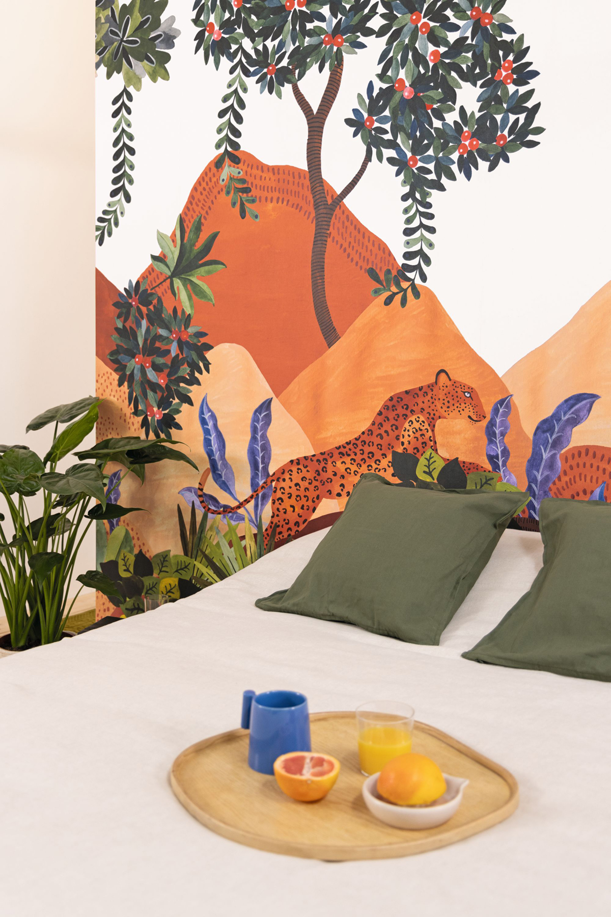 Papier peint panoramique Léopard Madura M multicouleurs 250X280 - Stay Wild de Casélio AMB2| Réf. WILD104972701