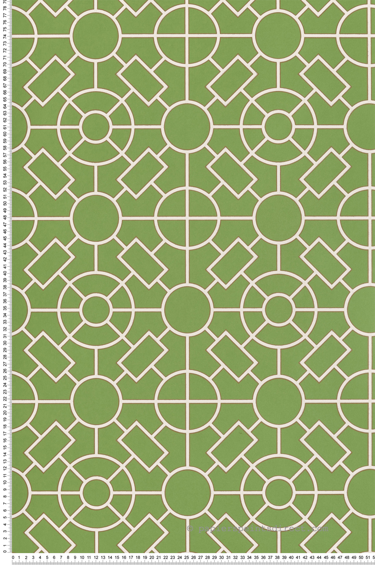 Papier peint Géométrique Knot Garden vert - Mansfield de Osborne & Little | Réf. OSB-W7455-02