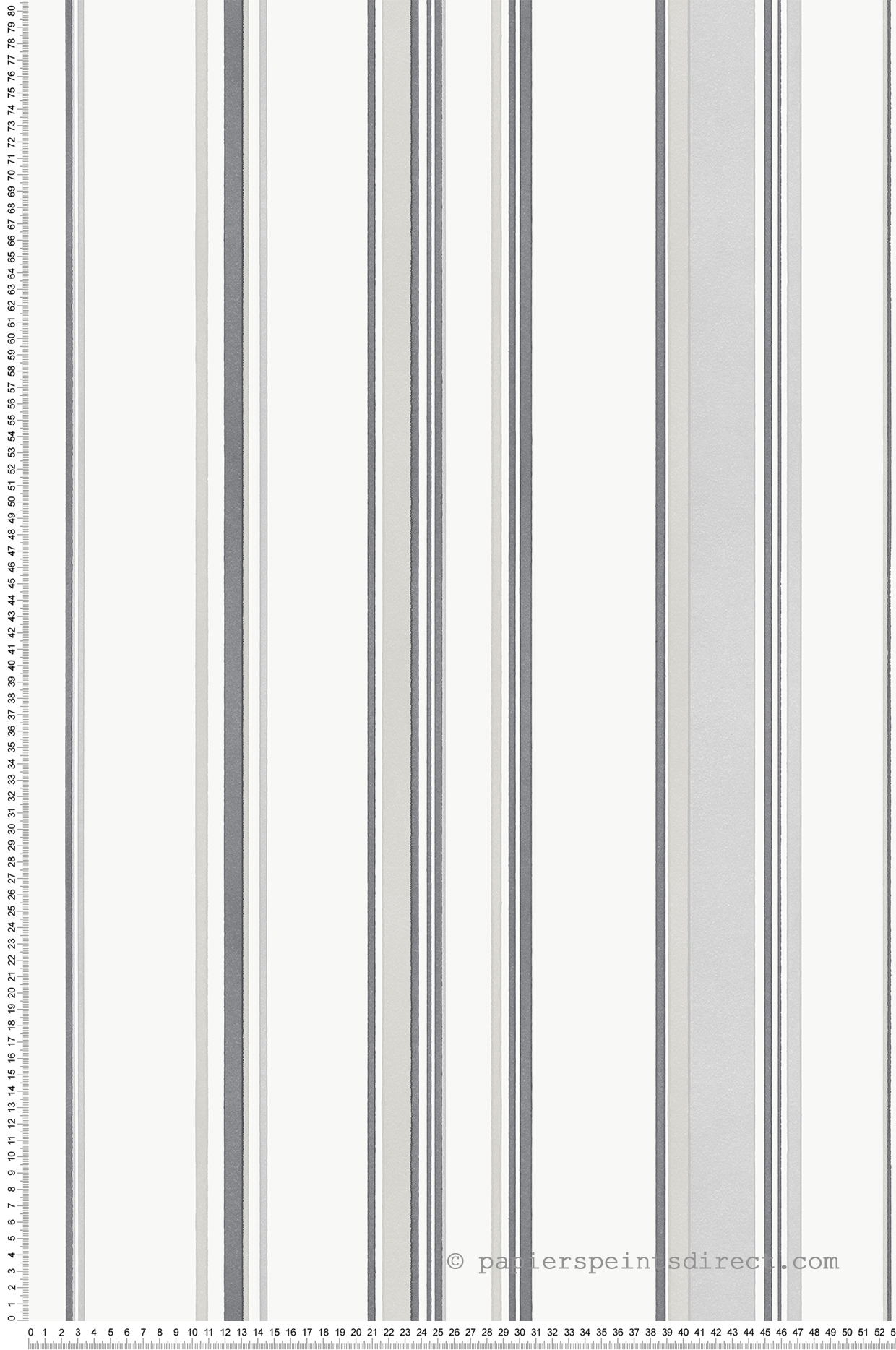 Papier peint Rayure Élégante gris - Jeux de Rayures 3 de Lutèce | Réf. LTC-G68055