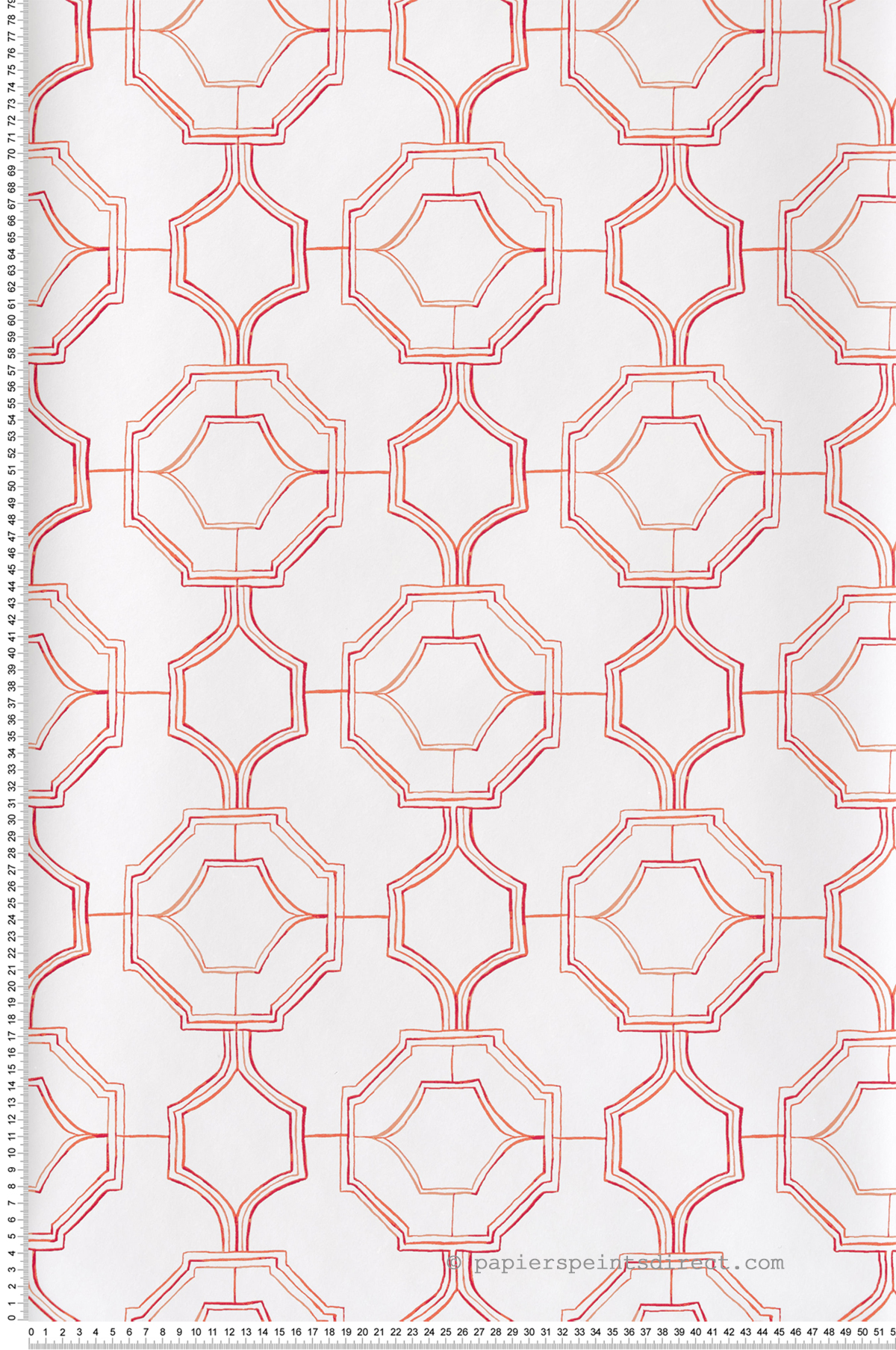 Papier peint Treillis Carreau orange - Happy de Lutèce | Réf. LTC-FD26317