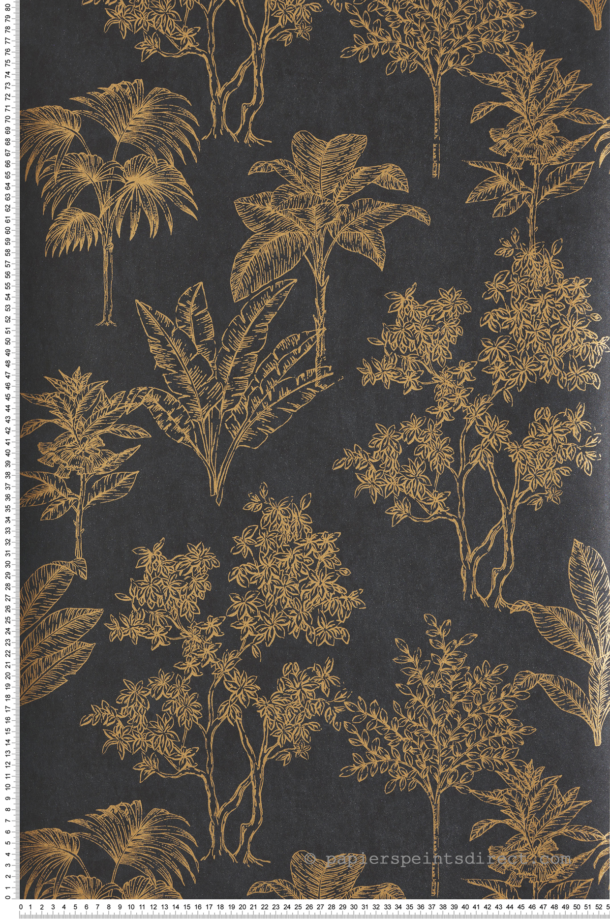 Papier peint Arbre Feuillage noir doré - Attitude de Lutèce | Réf. LTC-DWP0361-08