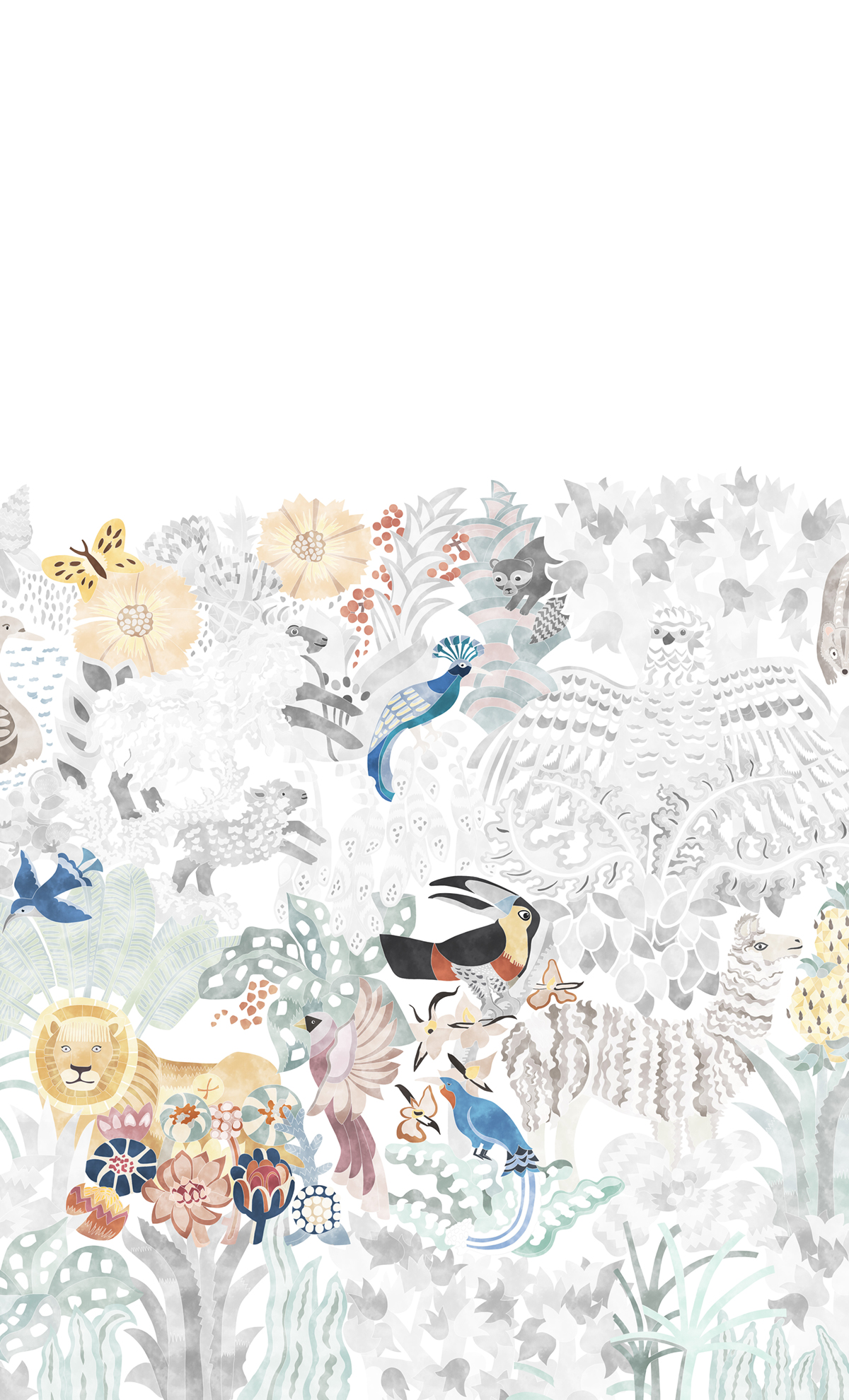 Papier peint panoramique Les 5 Continents Naturel B - 5/6/7/8 - Isidore Leroy