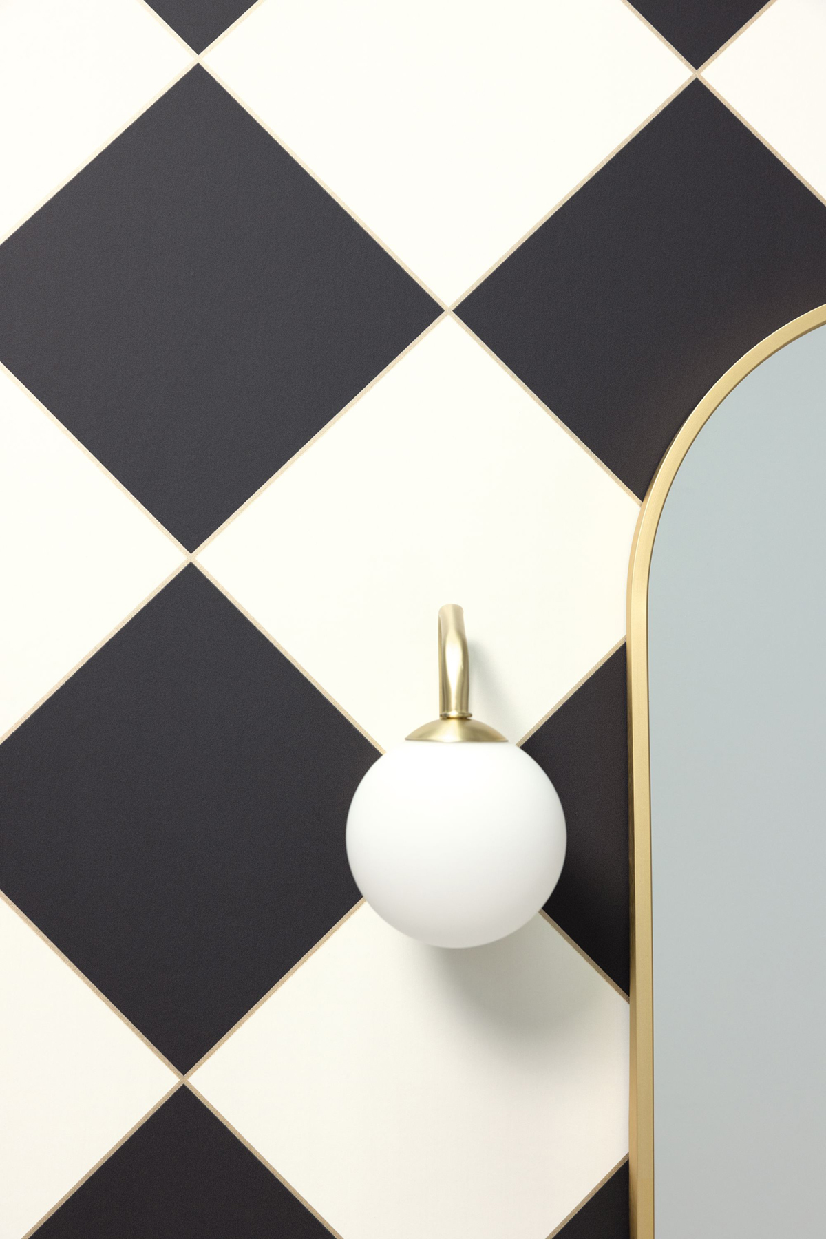 Papier peint Damier Checkmate noir blanc doré - Moonlight 2 de Casélio AMB2 | Réf. MLGT104250964