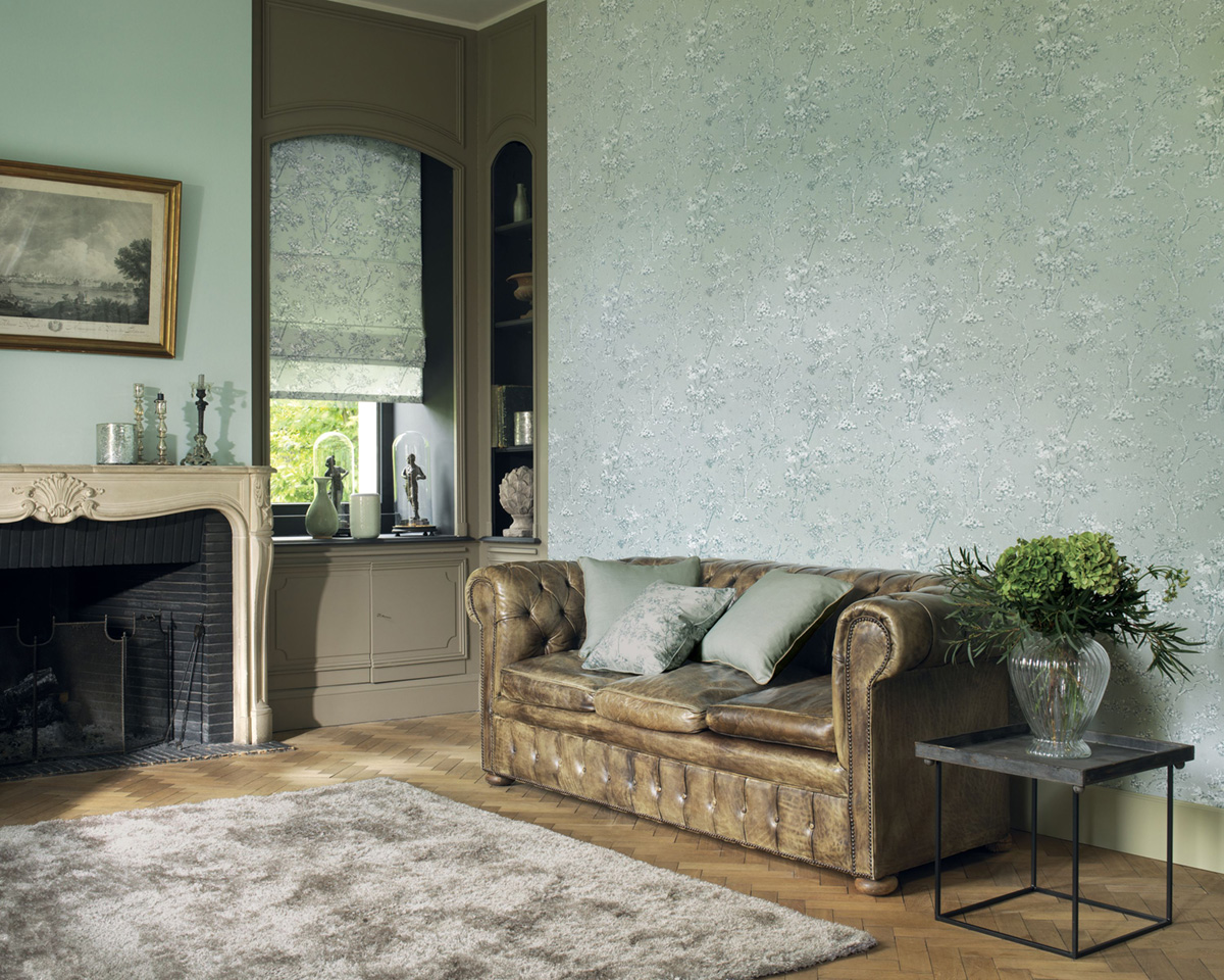 Papier peint Arbre vert amande - Les Belles Toiles De Jouy 2 de Casadéco | Réf. BTJD81527103