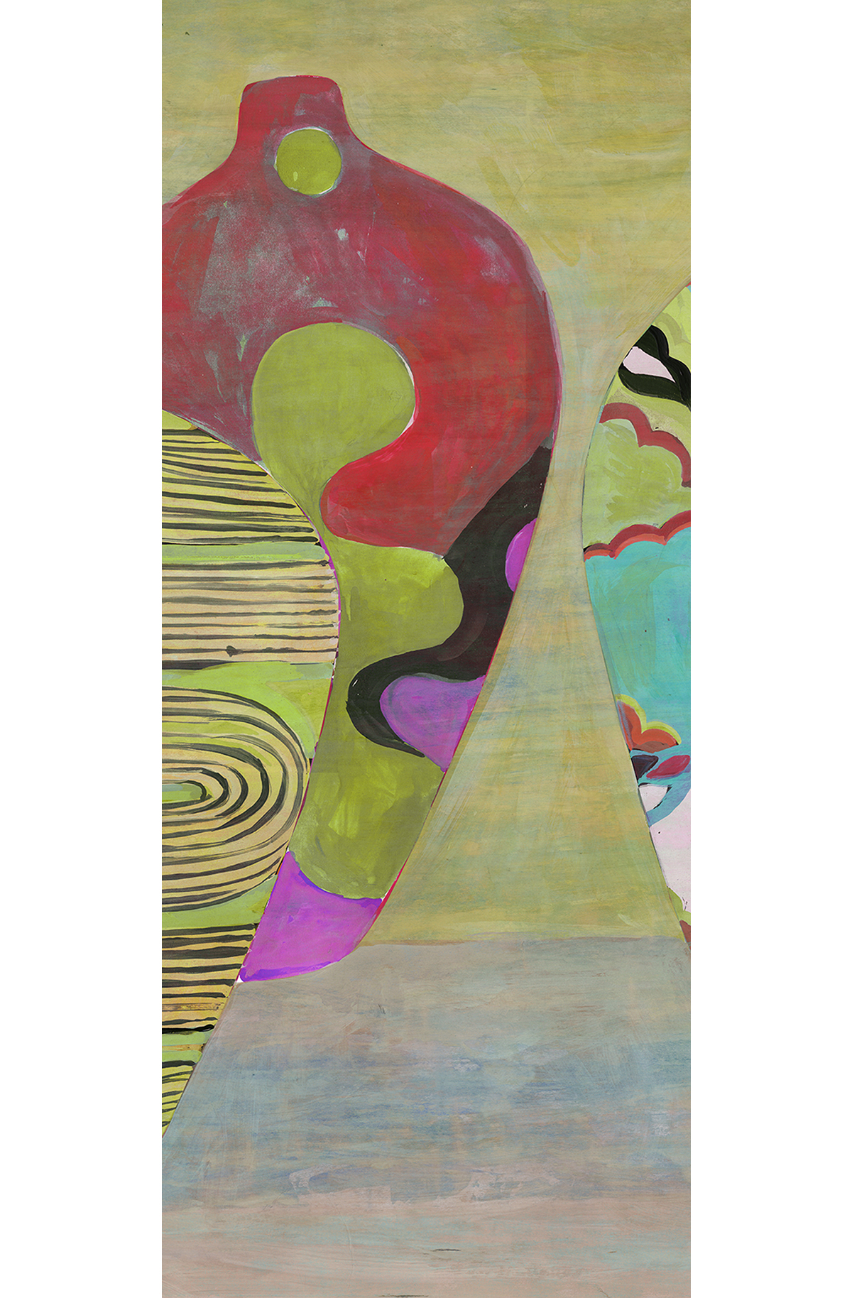 Papier peint panoramique Vase Hiva vert - B H260 - Wall Designs IV de Masureel | Réf. MAS-DG4HIV1022-260