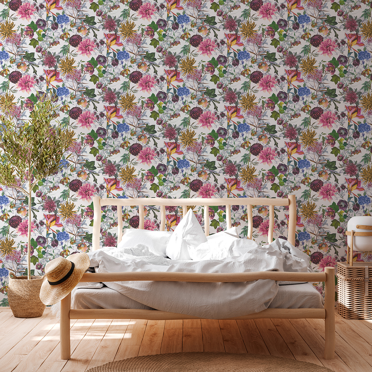 Papier peint Jardin Floral blanc et rose - Dream Flowery de Architects Paper | AMB Réf. 38175-4