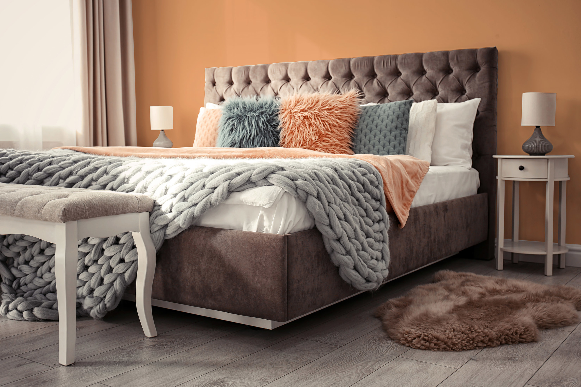 Image d'un pot de 1 litre de peinture Puro orange dusty orange - c9001