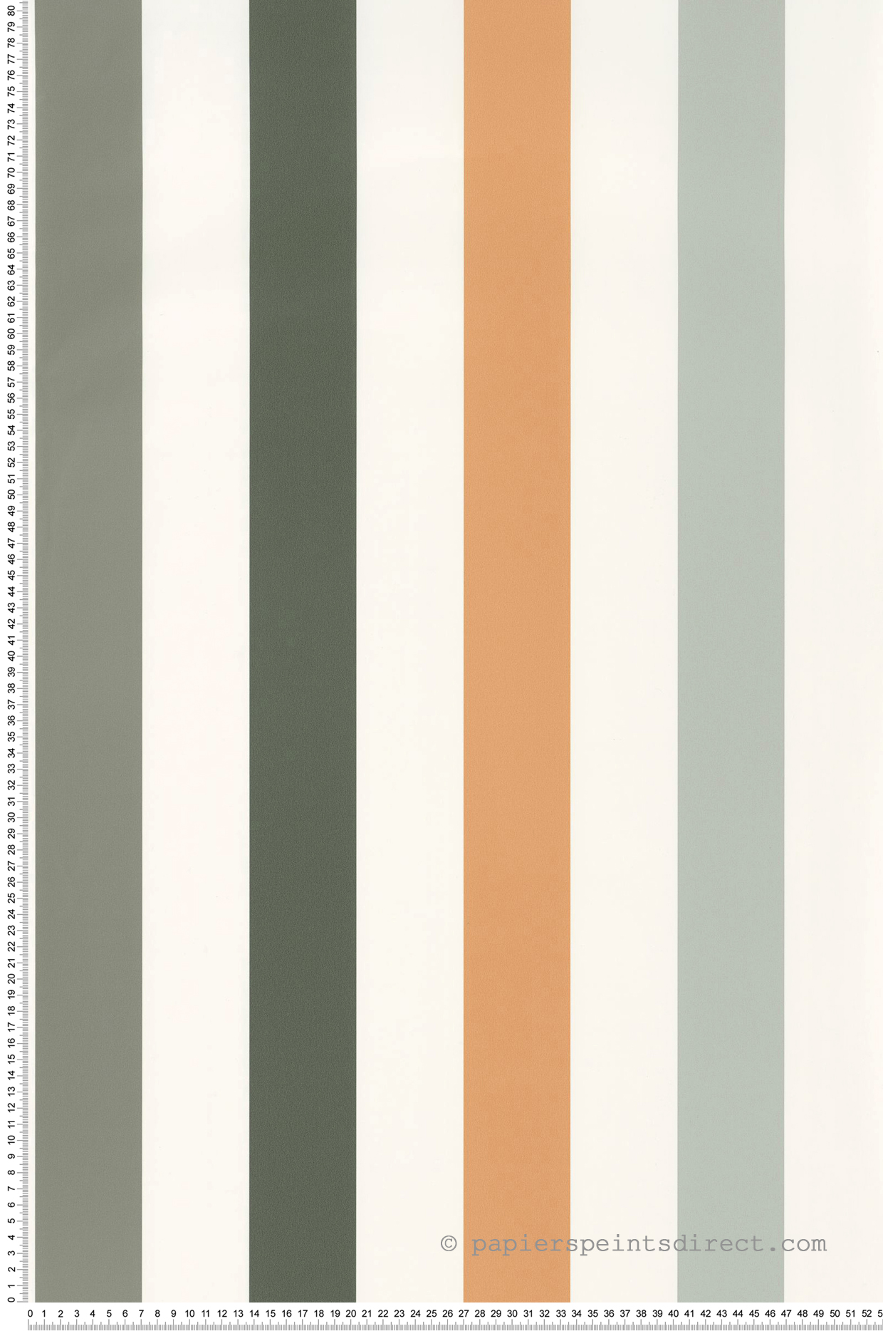 Papier peint Rayure Stay Positive kaki - Young & Free de Casélio | Réf. YNF103407000