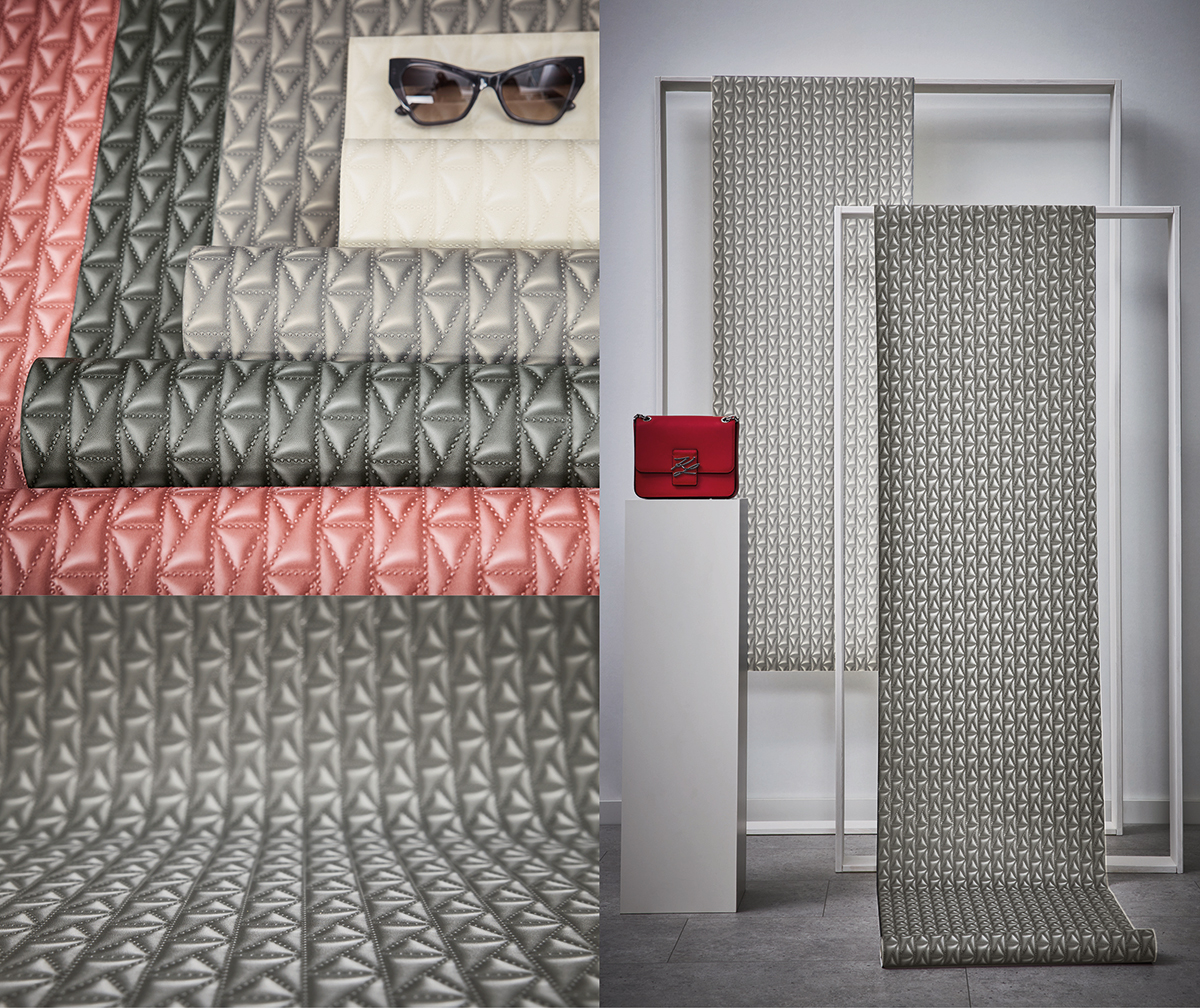 Papier peint Matelassé Vanessa gris - Karl Lagerfeld de Montecolino | Réf. MC-37844-3