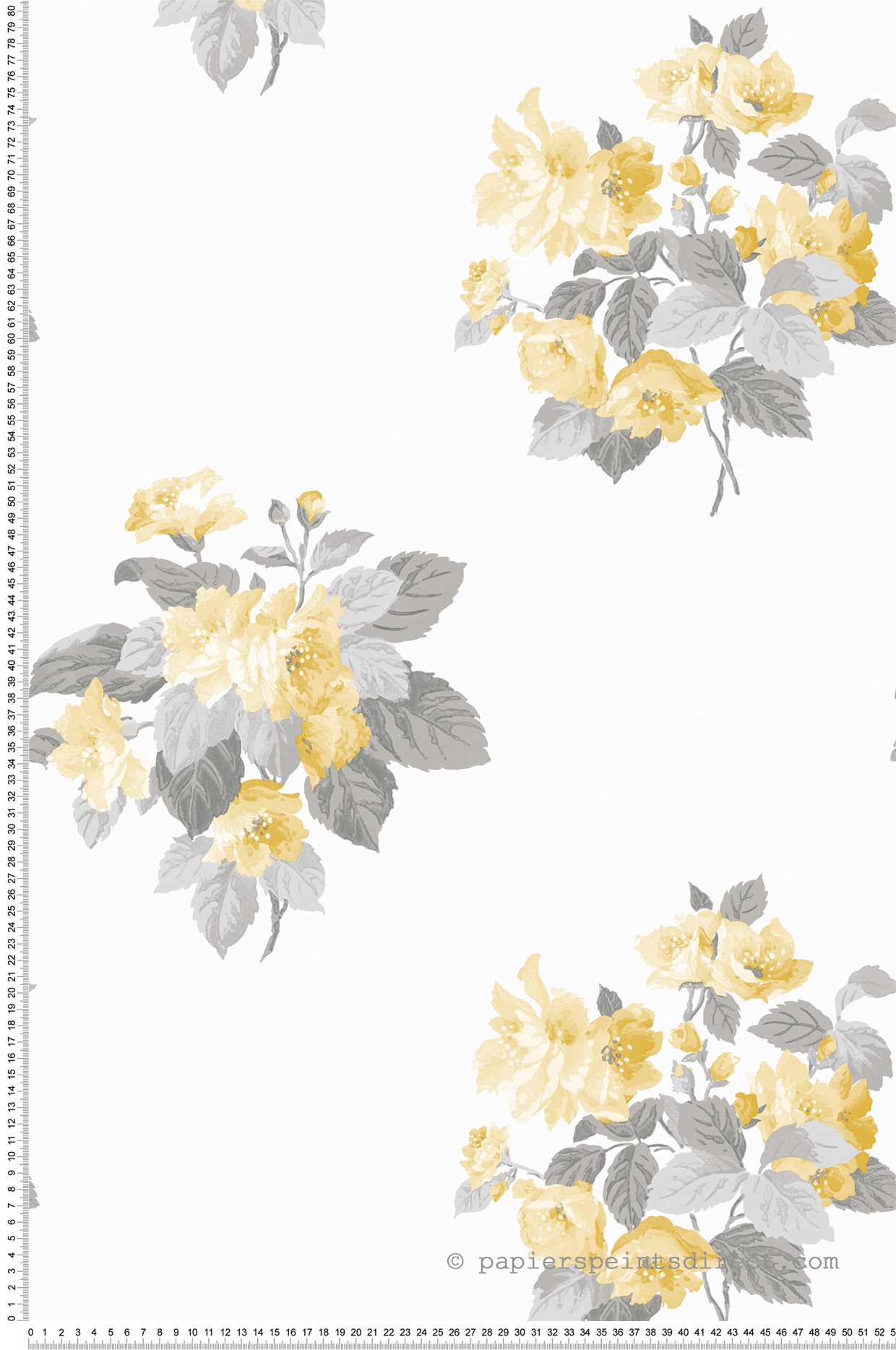 Papier peint Bouquet Fleuri jaune - Jardin Secret de Lutèce | Réf. LTC-G78502