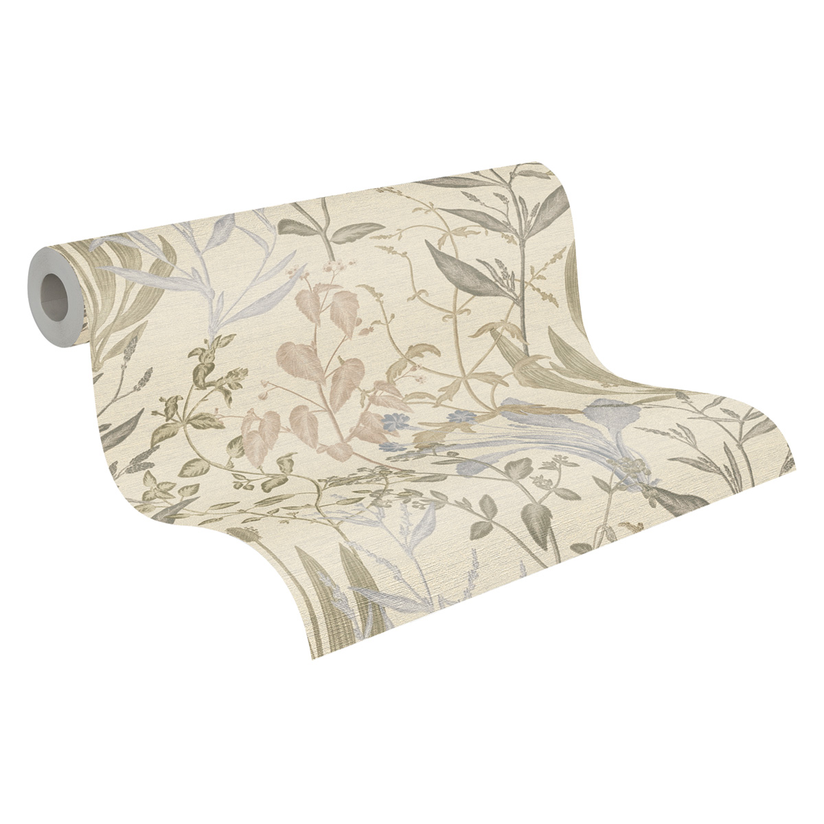 Papier peint Botanique Aquarelle Herbes beige - Vibes & Styles d'A.S. Création AMB7| Réf. AS-790091