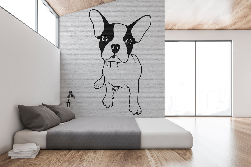 Papier peint panoramique Brique Chien Tattoo You 2 - Référence DD113892 - Intissé 200g/m2 - Standard 400 x 270