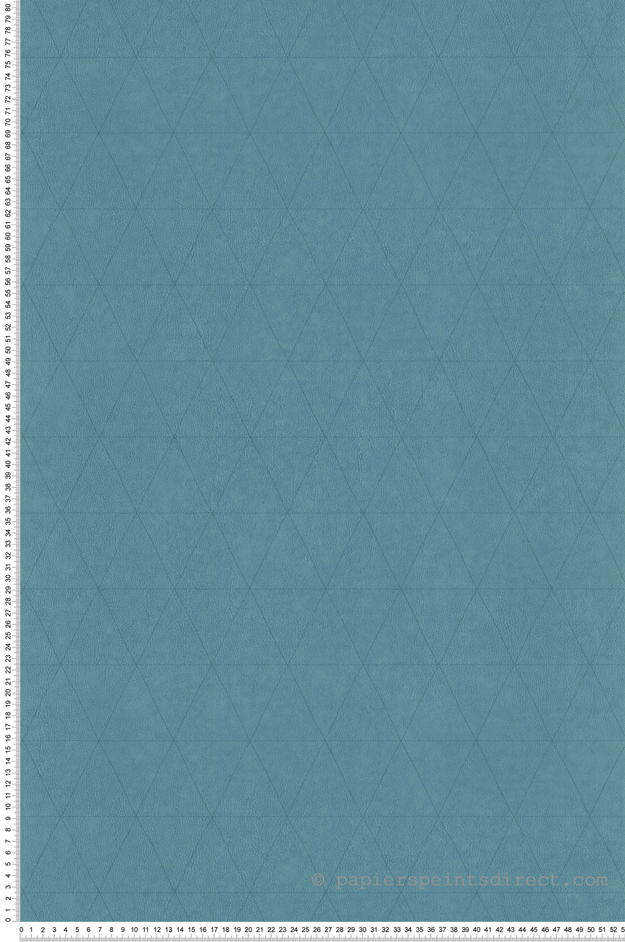 Papier peint graphique Cuir Triangles bleu canard clair - Park Avenue de Lutèce | Réf. LTC-51192904