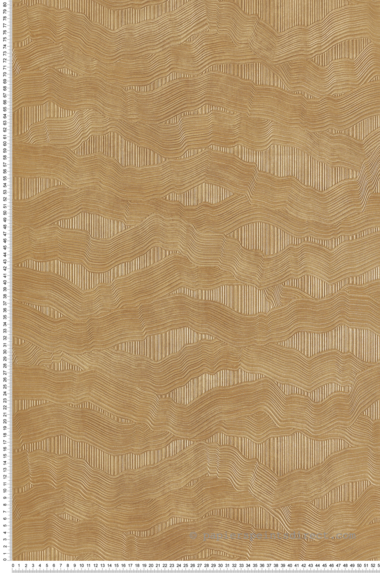 Papier peint Vagues Ondulé Nacré mordoré - Architexture de Montecolino | Réf. MC-AZ57747