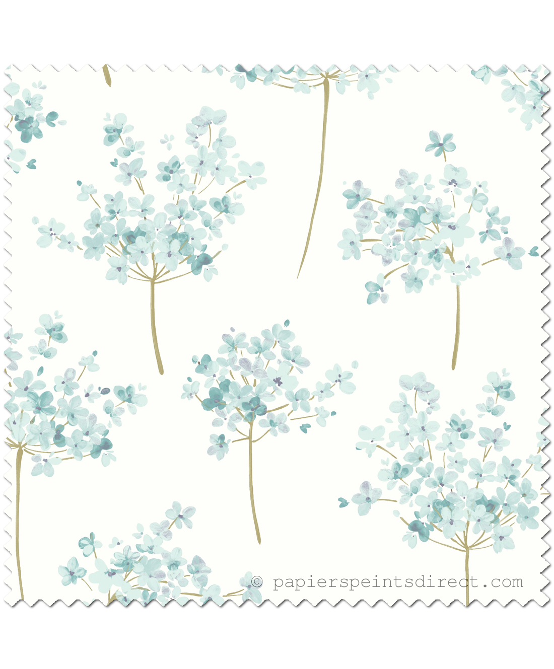 Tissu Fleurs boboli bleu - Florescence de Casadeco | Réf. FLRE82466154
