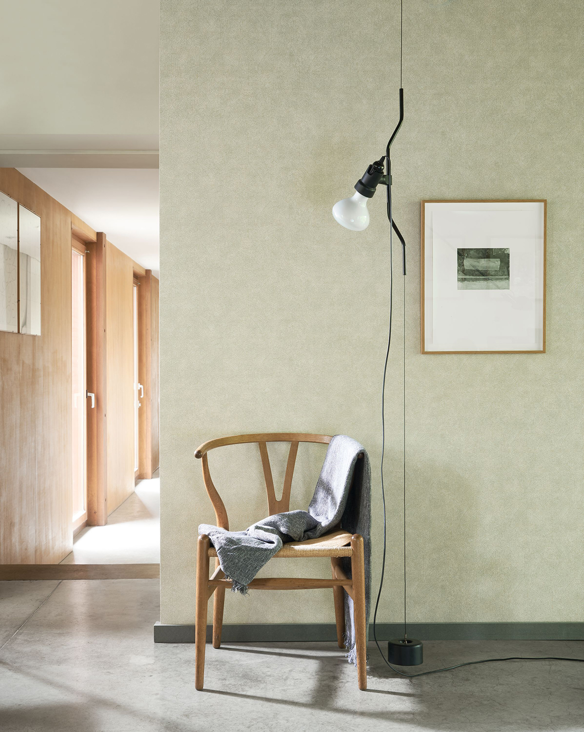 Papier peint Nature Nervure sauge - Woods de Casadéco | Réf. WOOD26217010