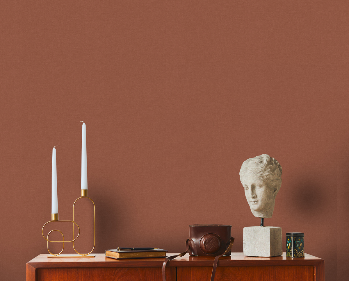 Papier peint Uni Charme Bali terracotta - Metropolitan Stories 3 d'A.S. Création AMB2 |  Réf. AS-392661