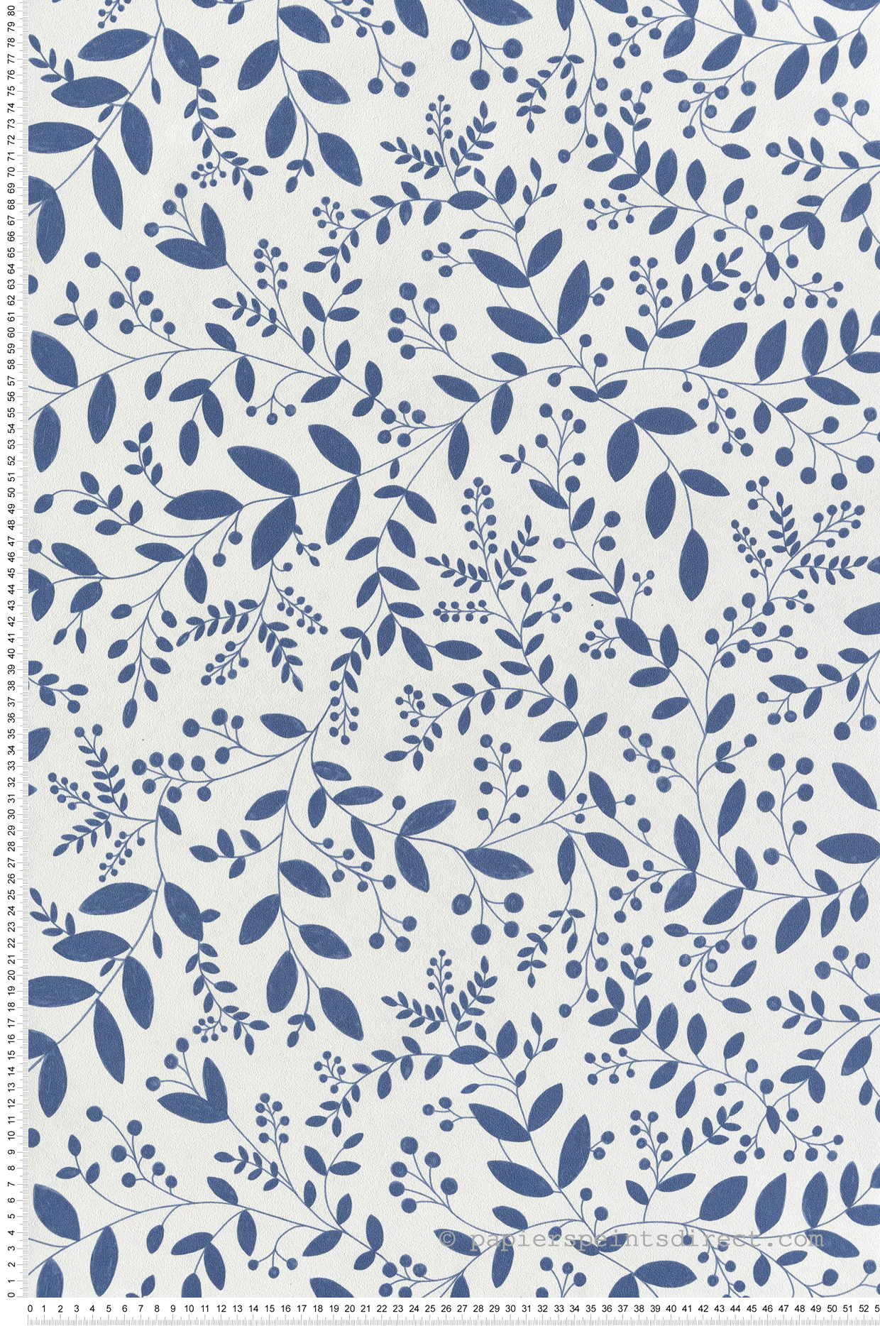 Papier peint Branchage Sympathy bleu indigo - Green Life 2 de Casélio | Réf. GNL2105340634