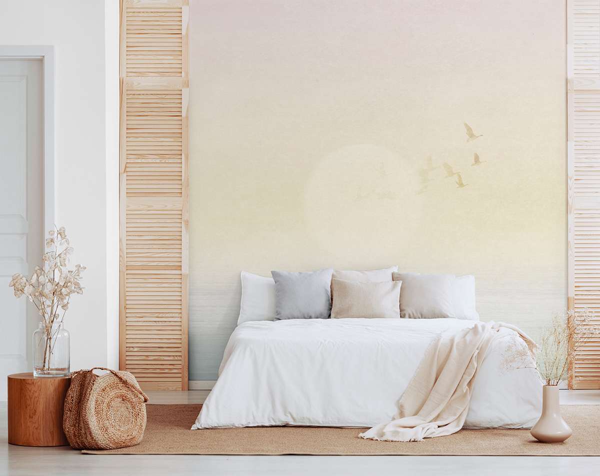 Papier peint panoramique Soleil Sunset pastel - Panorama 2 de Lutèce | Réf. LTC-PAN1701C