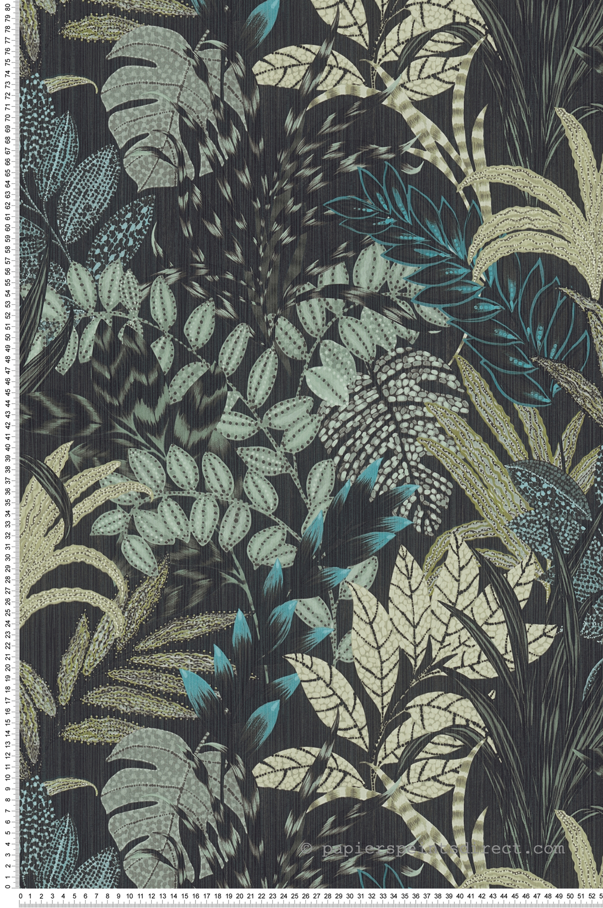 Papier peint Feuillages Exotiques noir - Metropolitan Stories 2 d'AS Création | Réf. SP15490