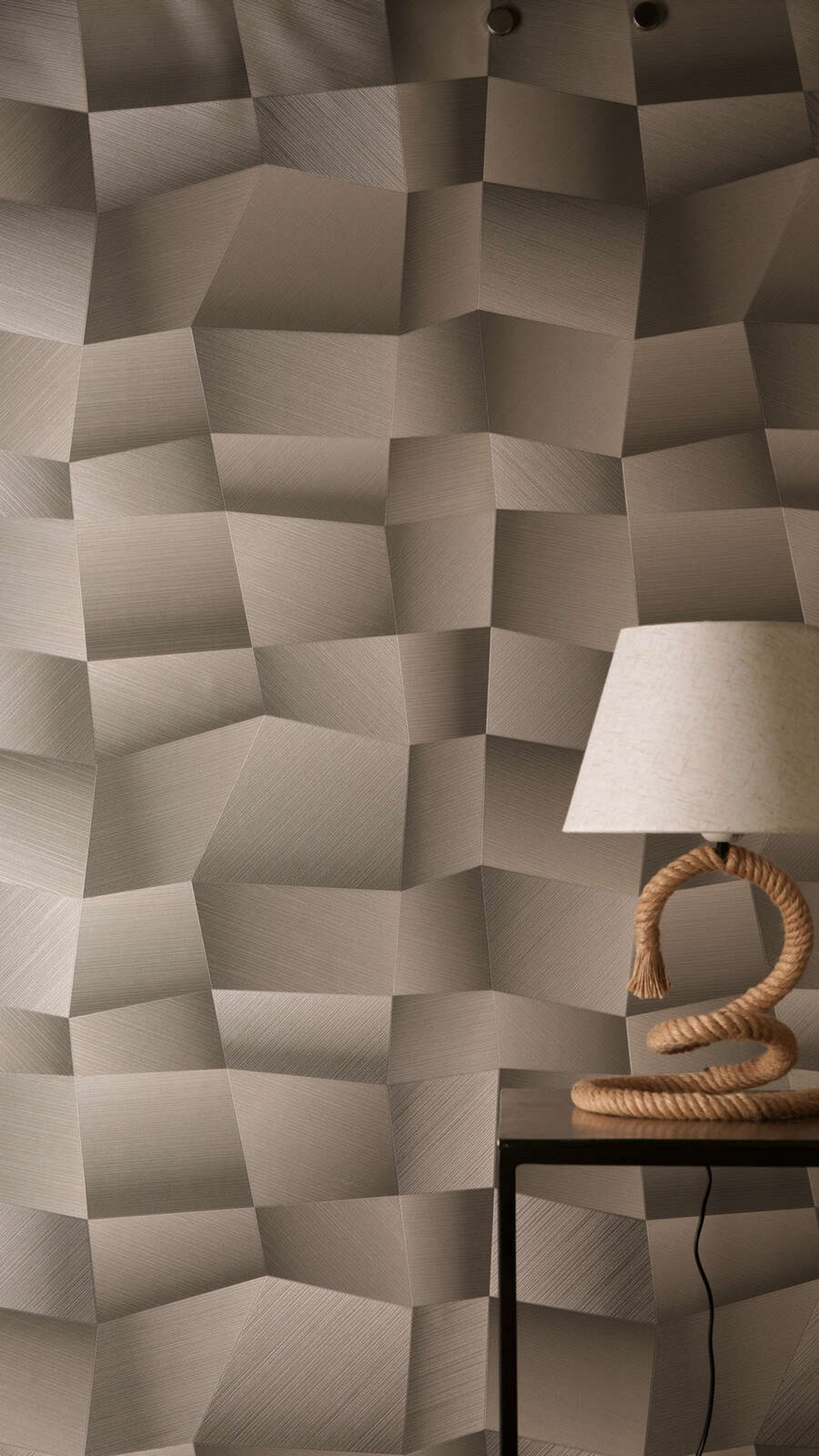 Papier peint Panneaux Géométriques Métal grège - Vibes & Styles d'A.S. Création AMB4| Réf. AS-791972