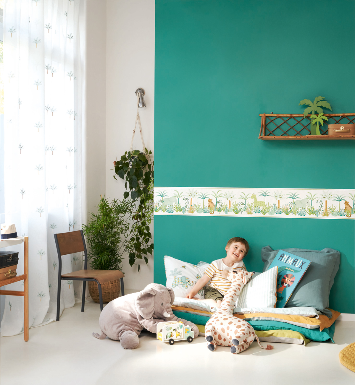 Papier peint Uni vert malachite - Rose & Nino de Casadéco | Réf. RONI69867717