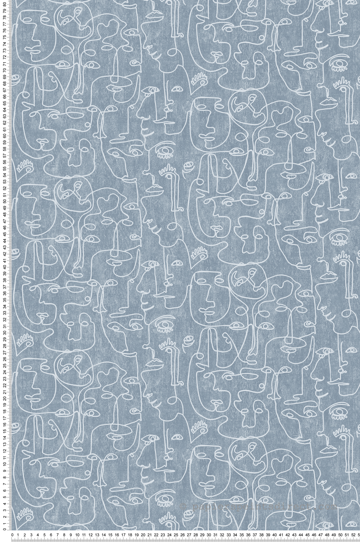 Papier peint Visage Artistique bleu  - Arty d'Ugépa | Réf. UGP-M41201