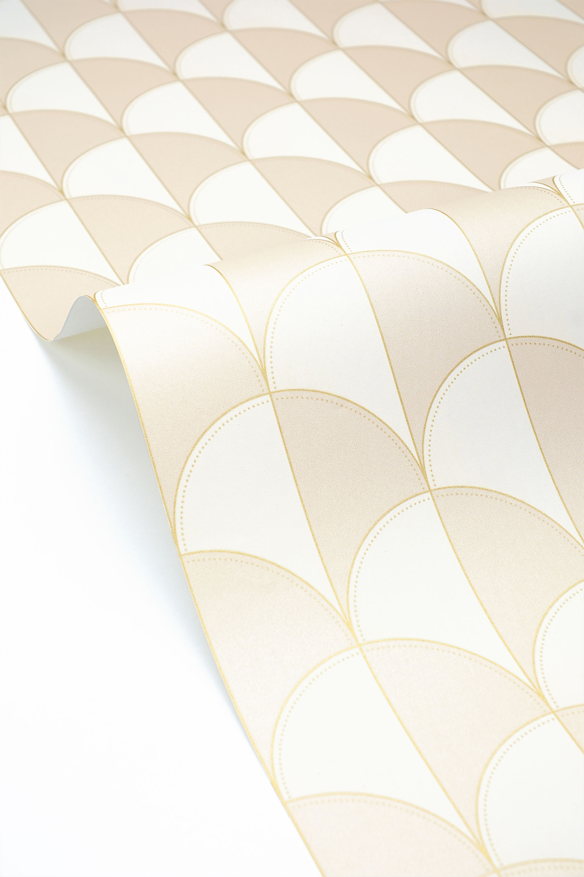 Papier peint Palmette Mariette beige doré - Maison Siméon de Casélio VAGUE | Réf. MSI107410103