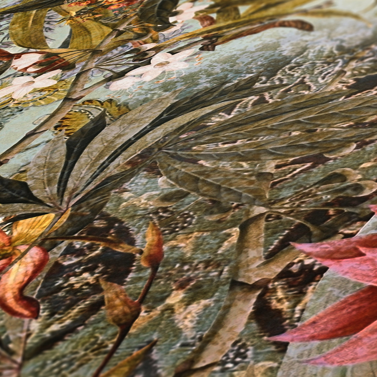 Papier peint Fleur Vintage vert et rose - Dream Flowery de Architects Paper | Réf. 38177-1