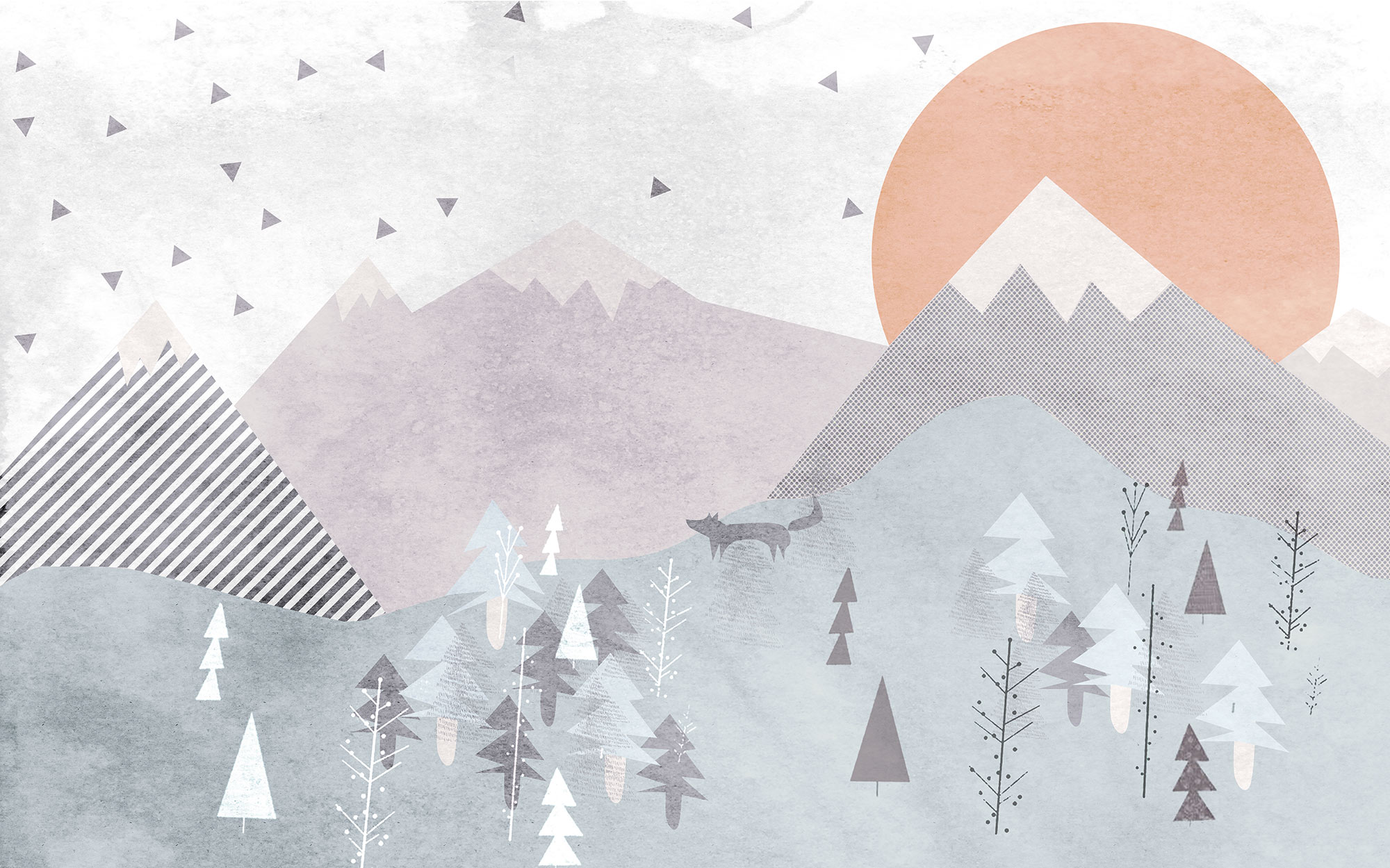 Papier peint panoramique montagne Wild and Free - Papier peint XXL Komar