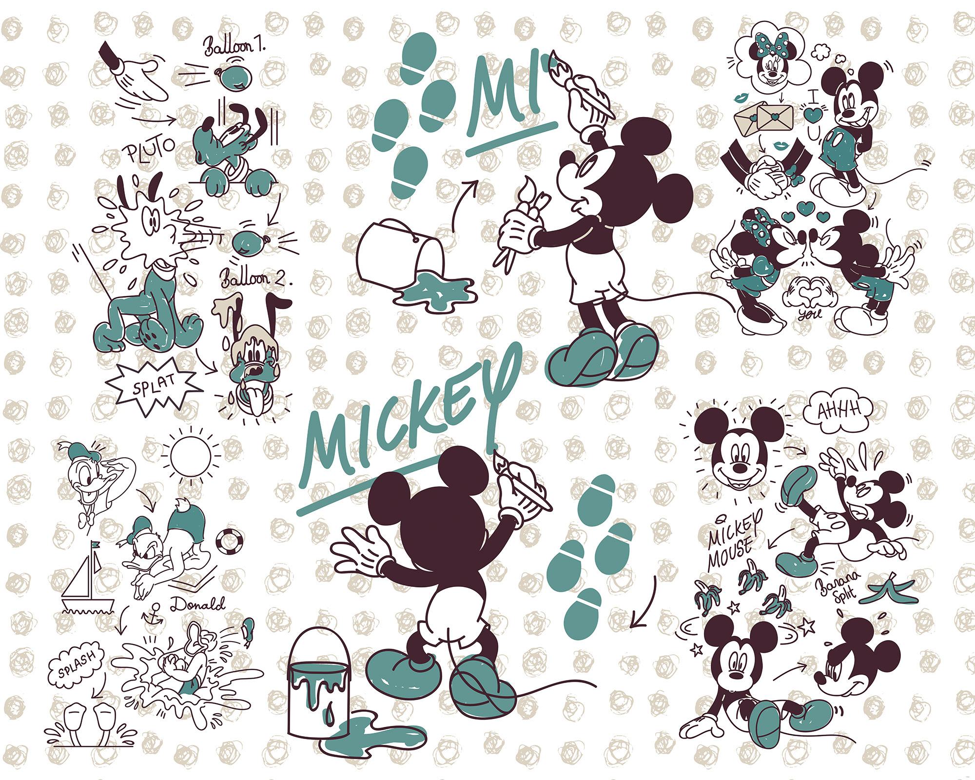 Papier peint enfant Disney Mickey and Friends - Papier peint Panoramique Komar