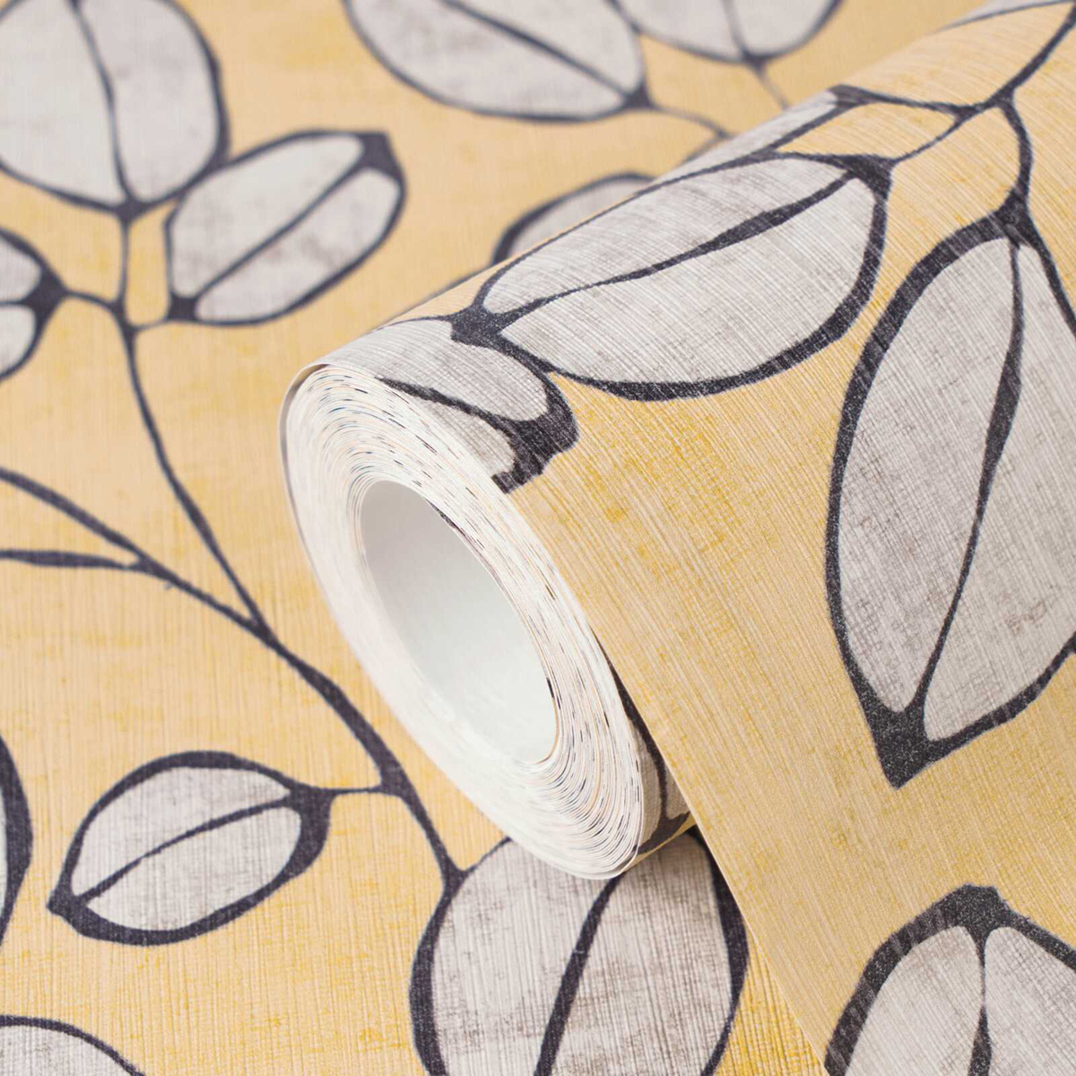Papier peint Feuille Grain Café camomille - Nordic Feeling d'A.S. Création ZOOM | Réf. AS-791483