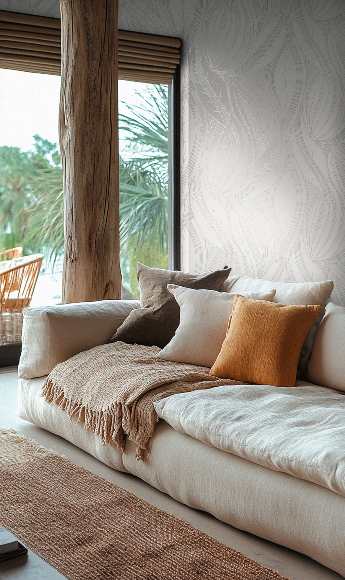 Papier peint Feuille Vague craie argenté - Metropolitan Stories 4 Hot Spots d'A.S. Création AMB1| Réf. AS-786555