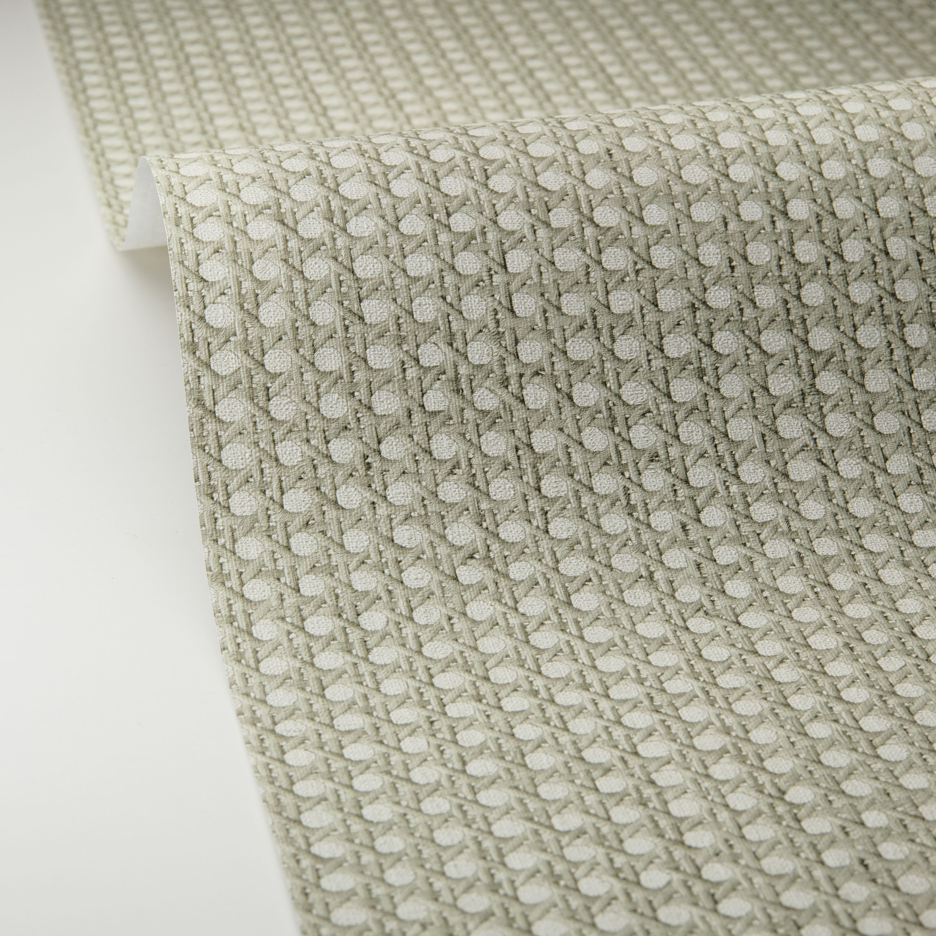 Papier peint Cannage Rotin Tissé vert amande - Matières de Casélio AMB3| Réf. MMT106027050