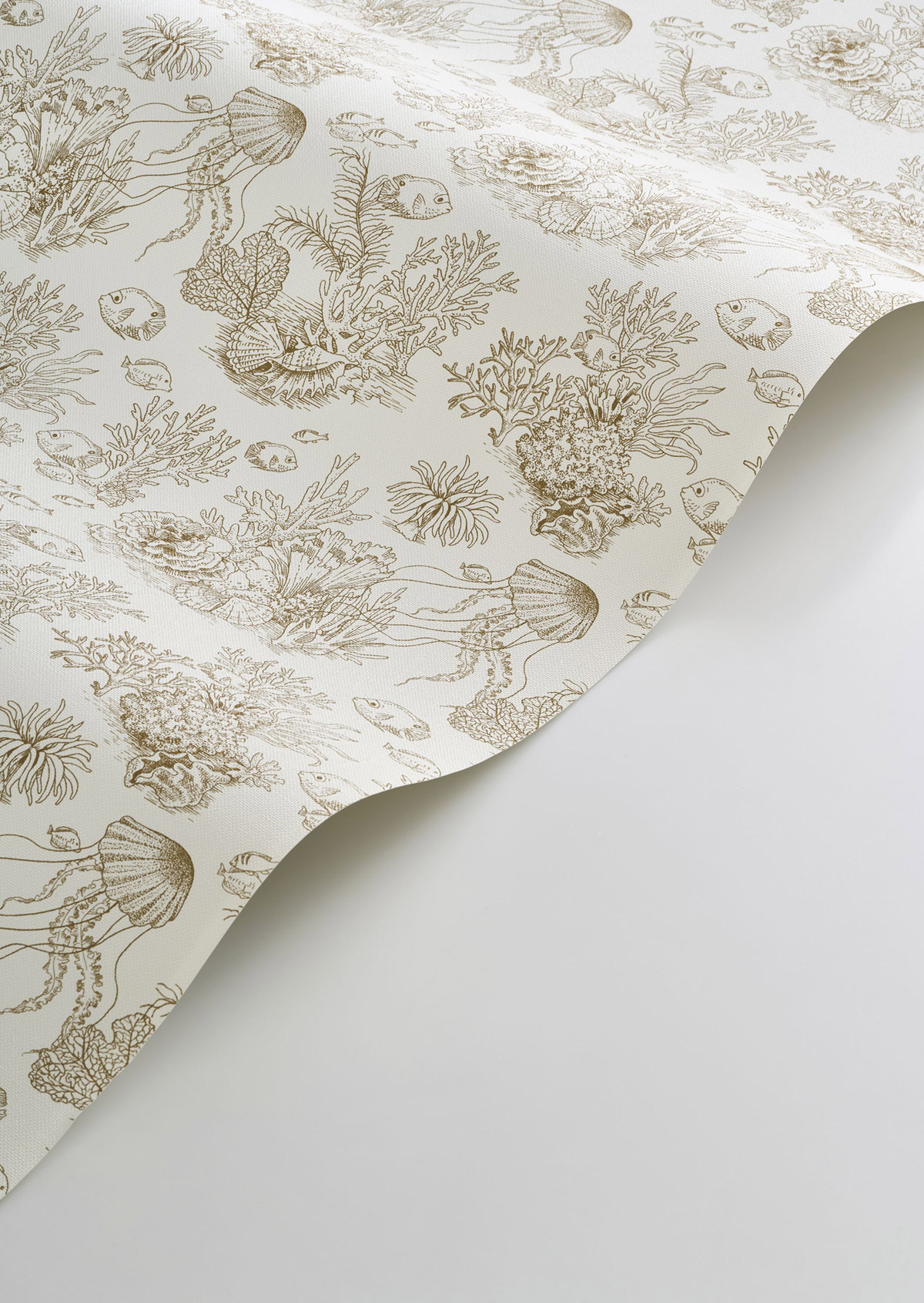Papier peint Toile de Jouy Marin Côte Sauvage beige - Seaside de Casadéco AMB5 | Réf. SEAS201471515