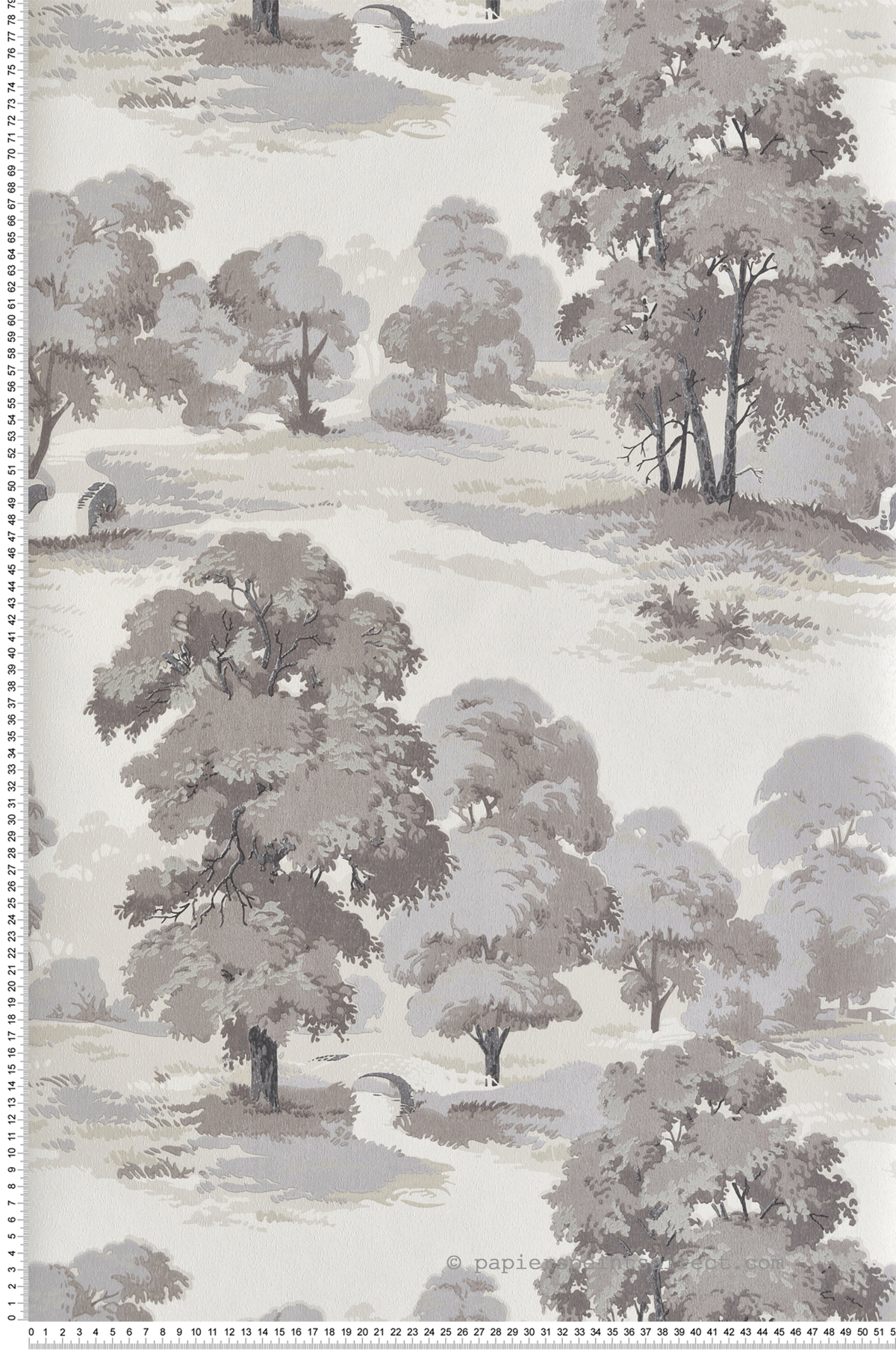 Papier peint Forêt Paysage Sherwood gris - Beaux Arts de Lutèce | Réf. LTC-M1831