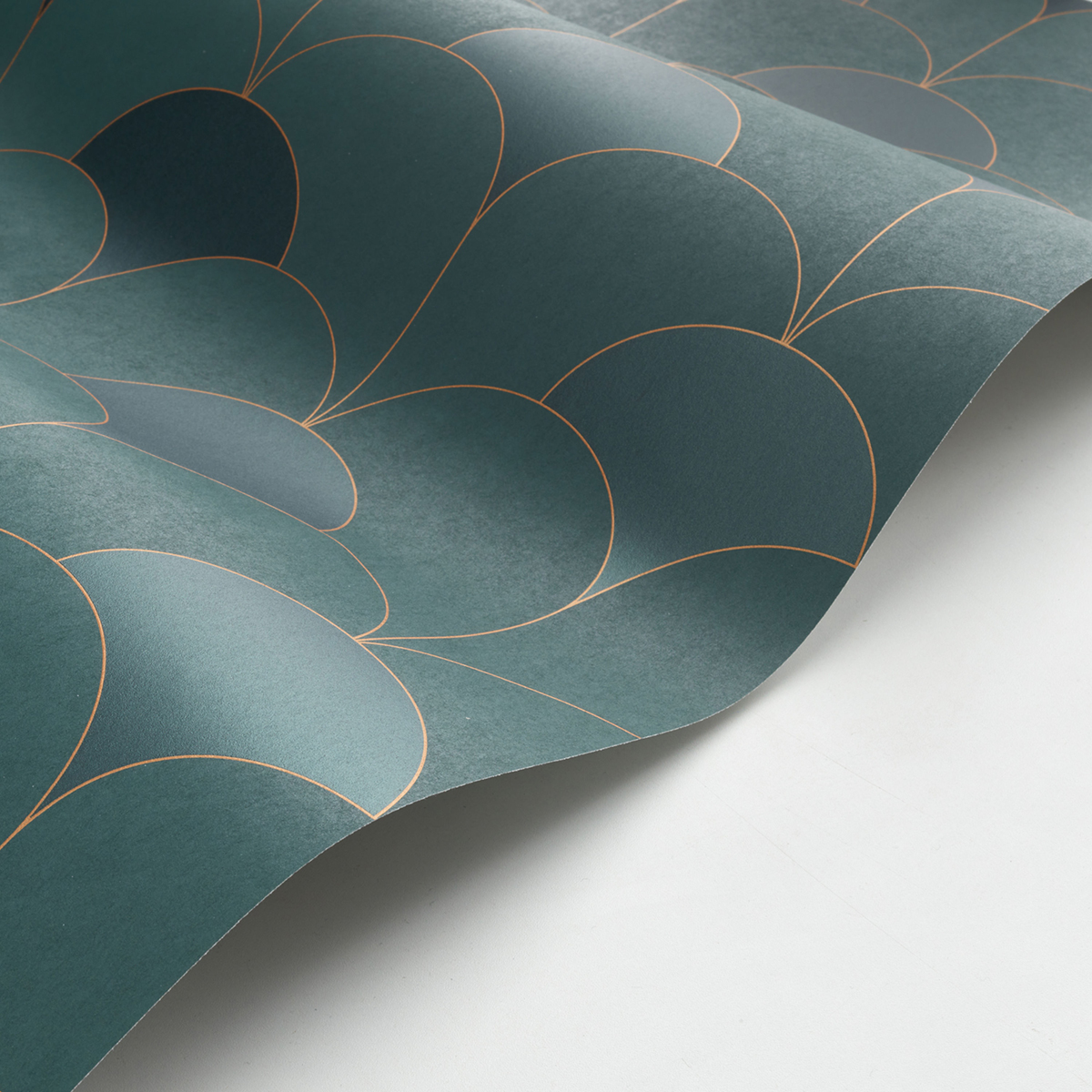 Papier peint Géométrique Art Déco Théâtre vert bouteille doré - Twenties de Casadéco AMBV | Réf. TWNT88687525