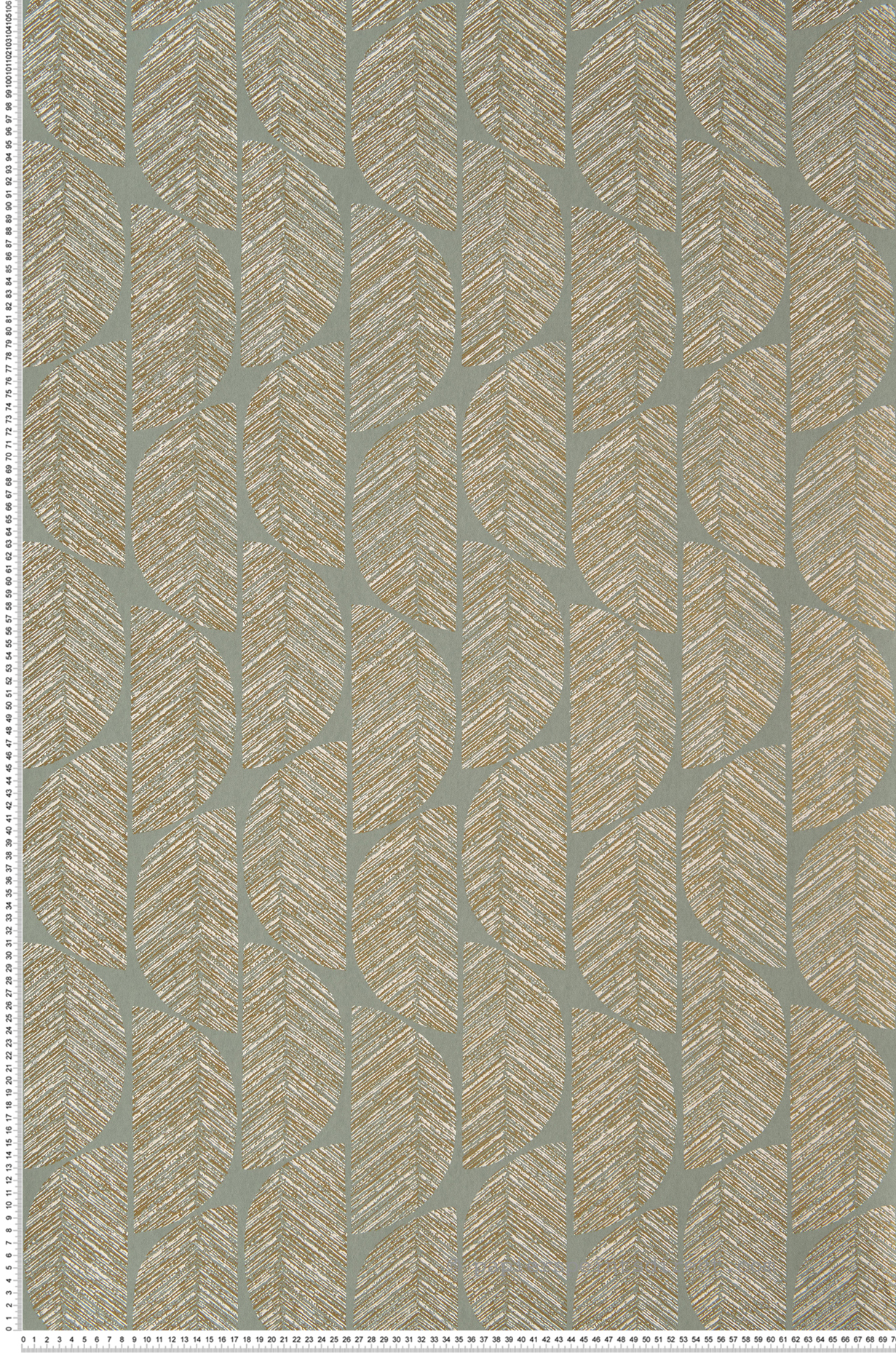 Papier peint Ethnique Abelia vert amande - Orphée de Casamance | Réf. CAS-74721122