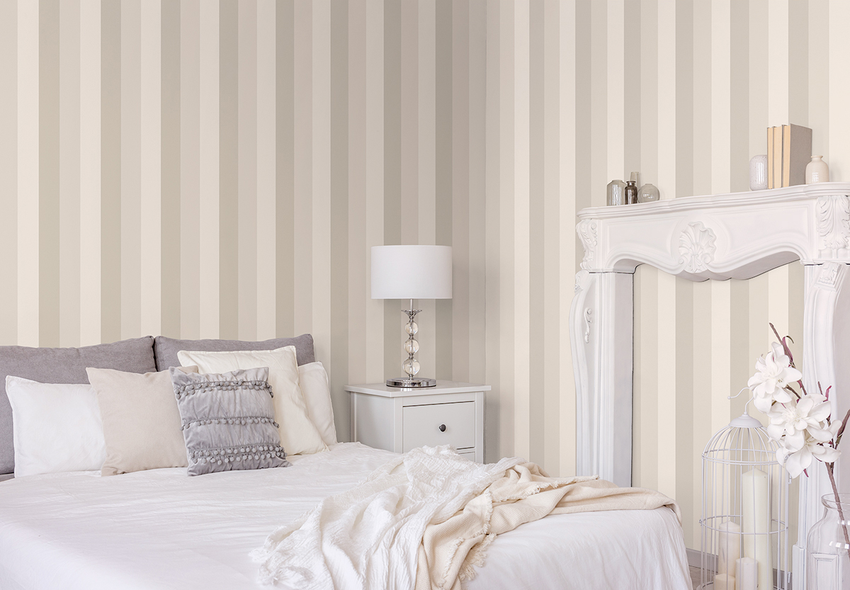 Papier peint Rayure Verticale multi beige - Jardin Secret de Lutèce | Réf. LTC-G78517